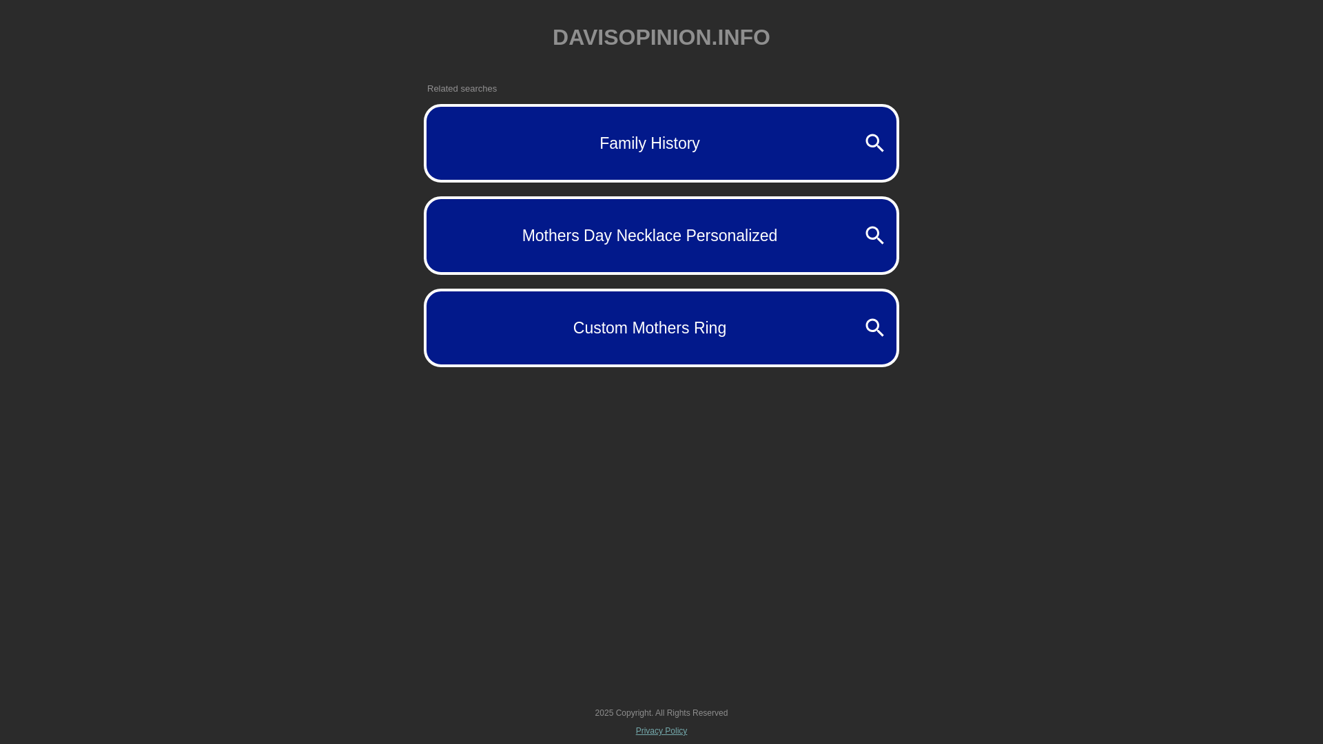 website screenshot of https://davisopinion.info/
