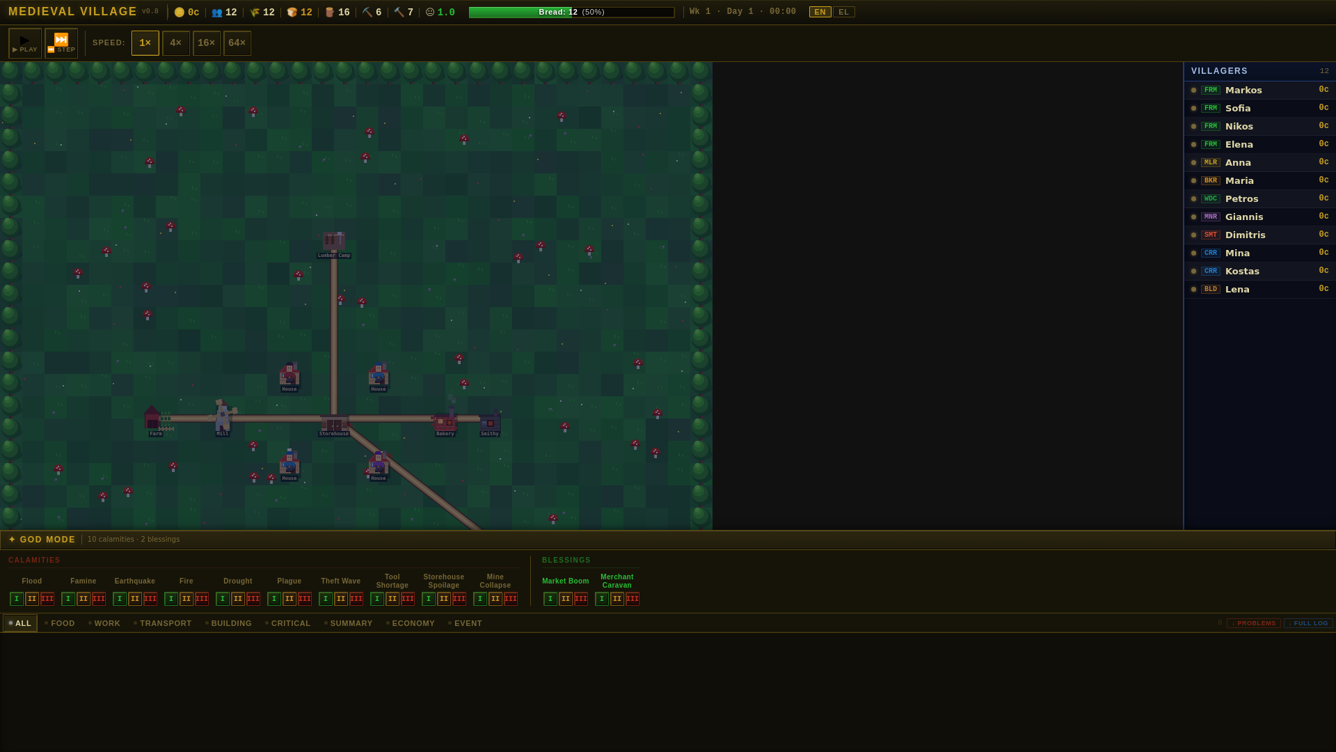 website screenshot of https://medievalvillage.online/