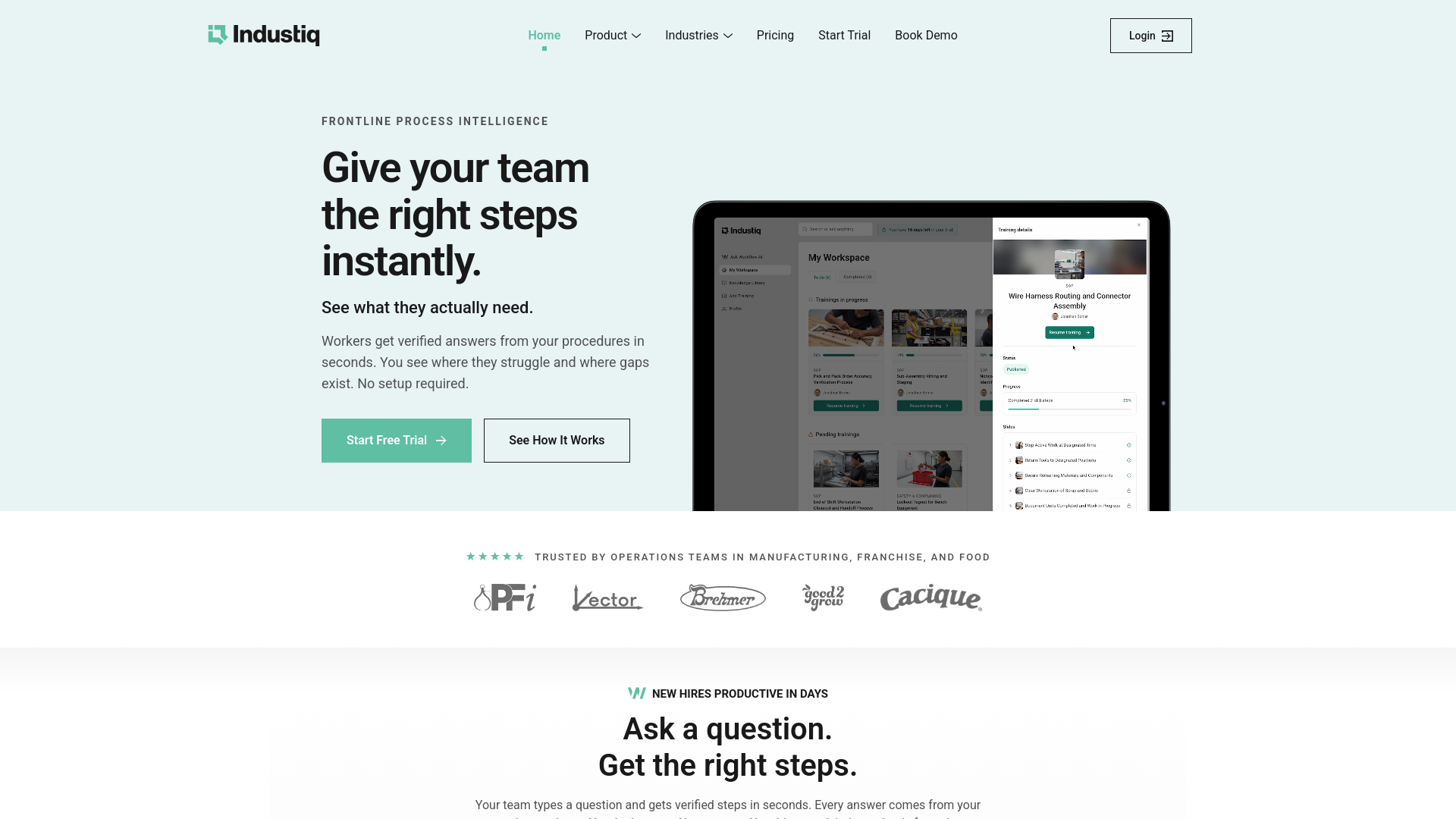 website screenshot of https://industiqtools.com/