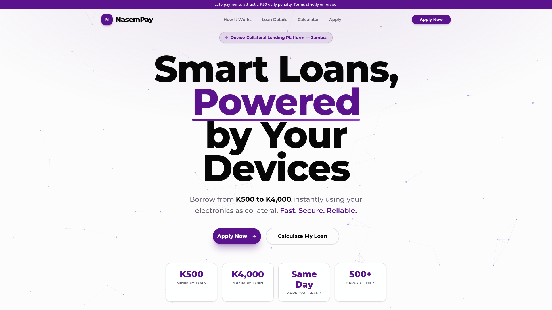 website screenshot of https://nasempay.click/