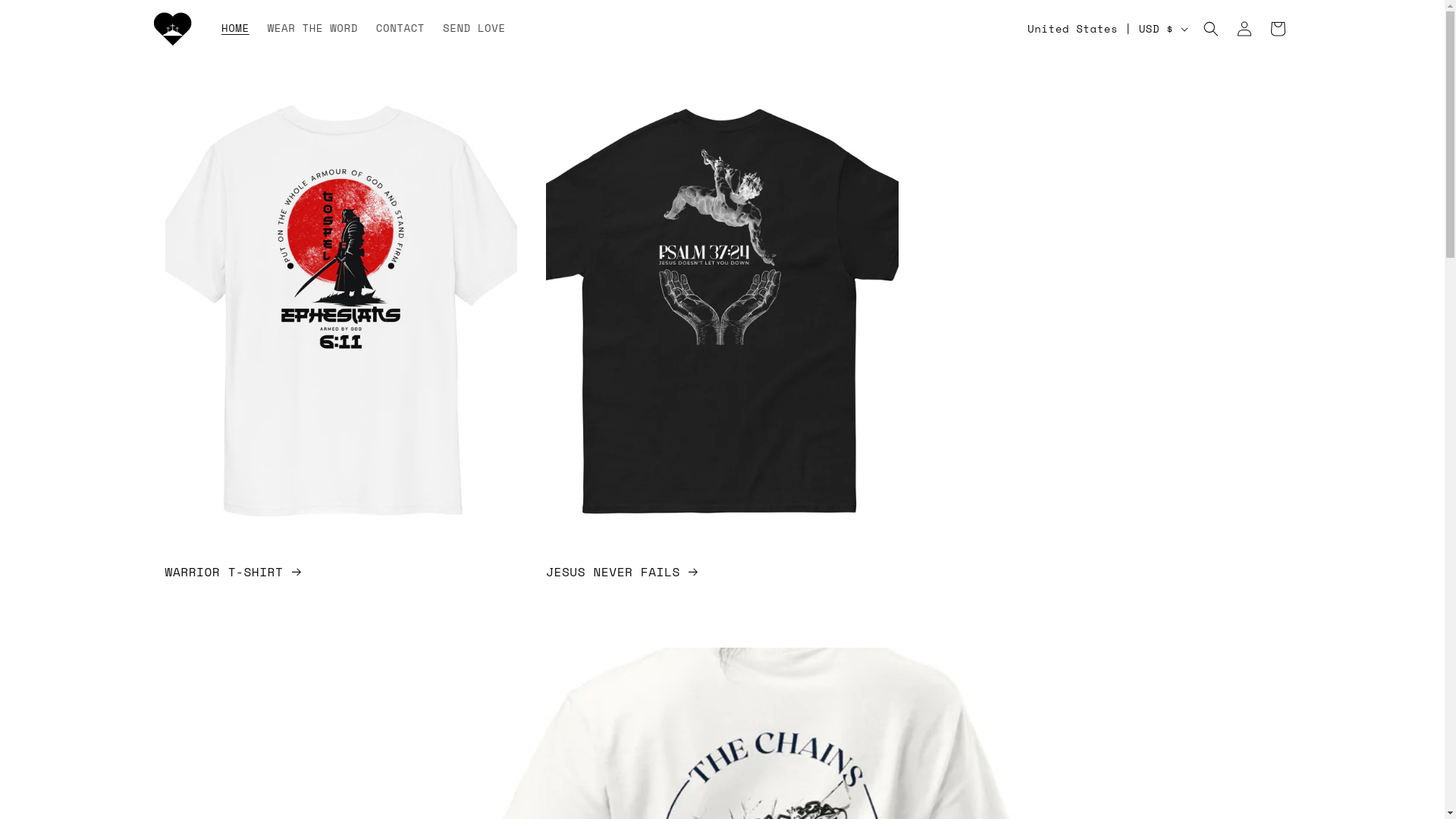 website screenshot of https://weargodslove.com/
