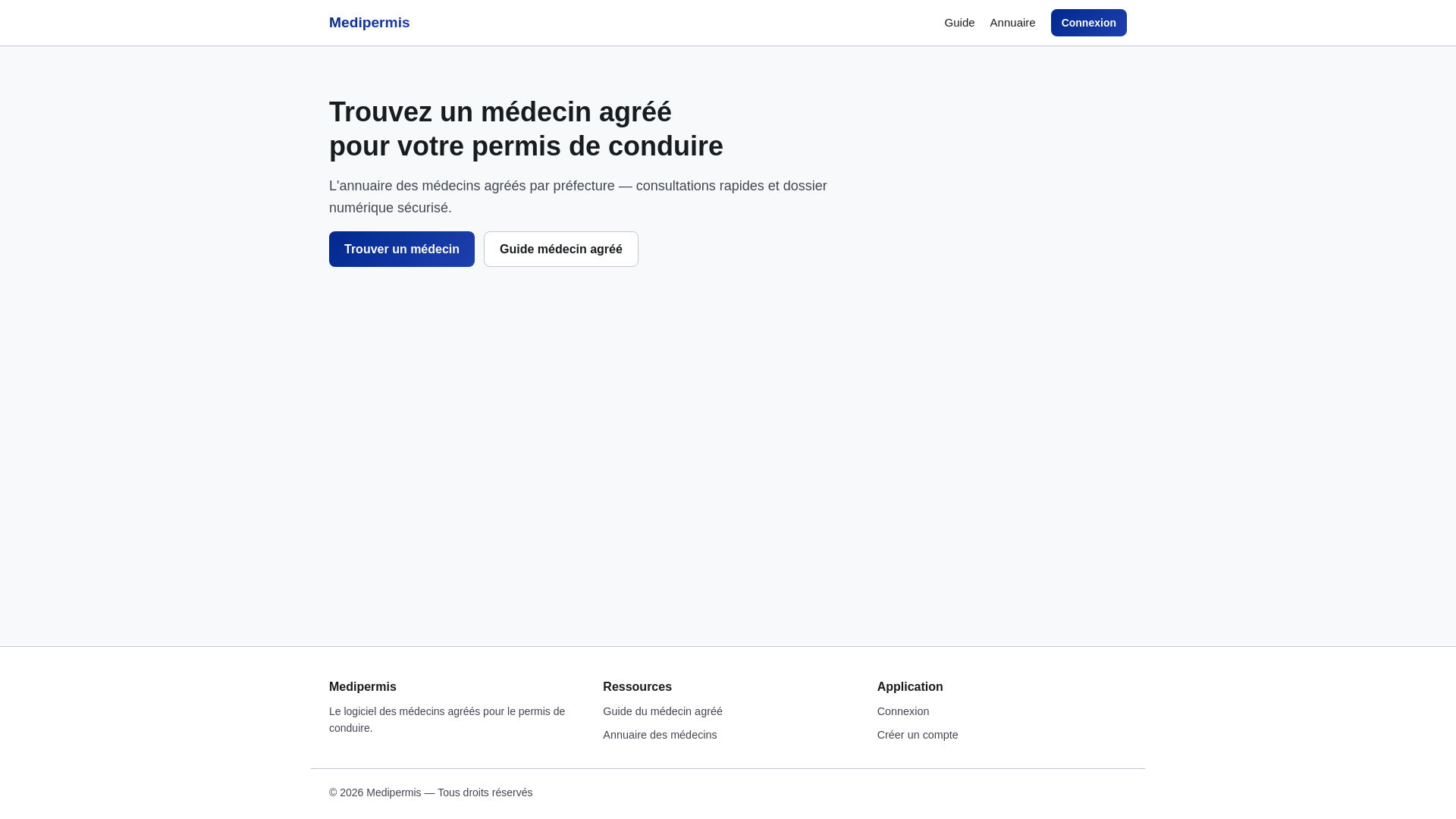 website screenshot of https://medipermis-site.pages.dev/