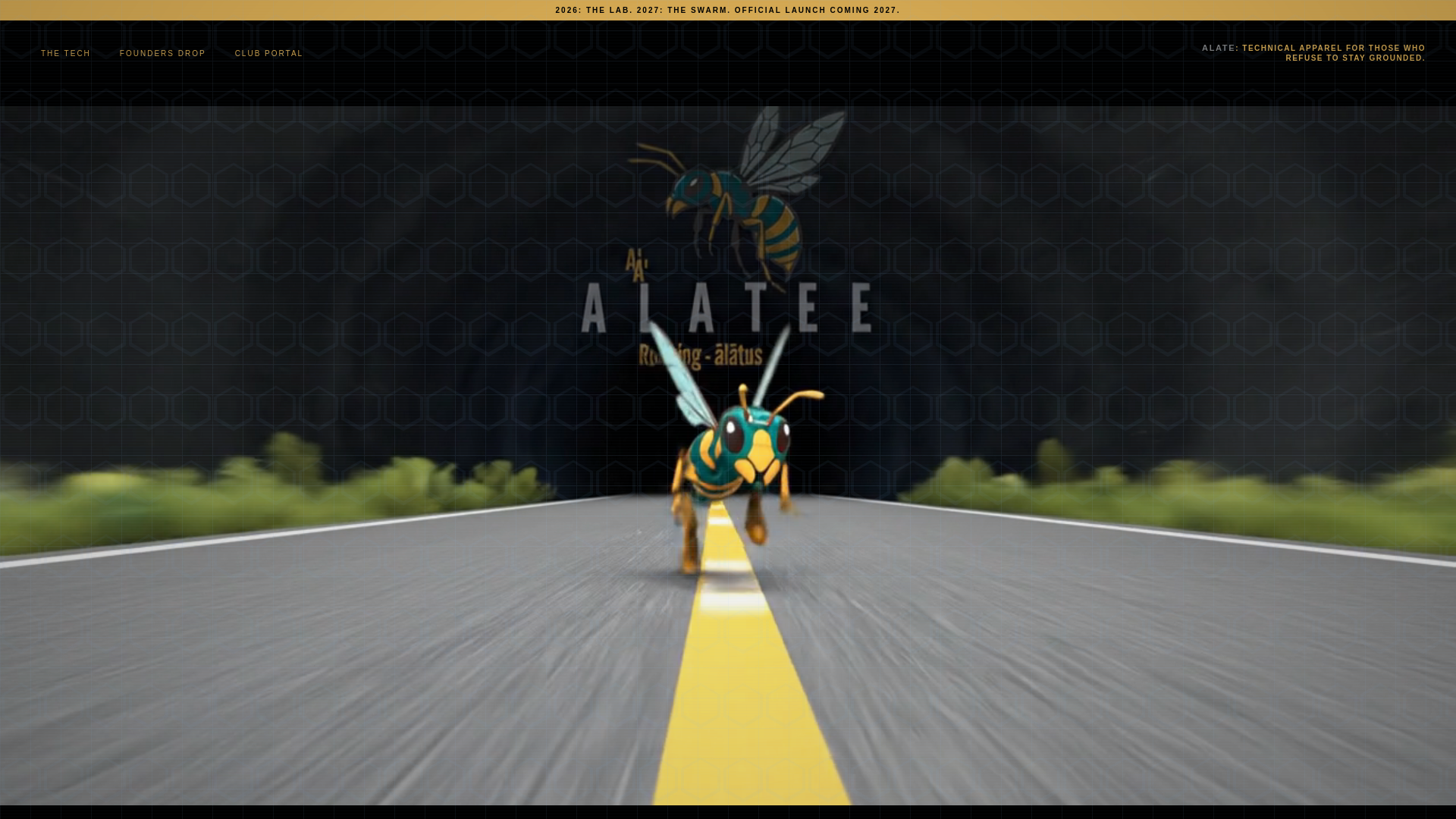 website screenshot of https://alate.run/