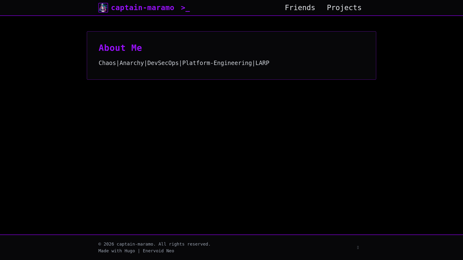 website screenshot of https://captain-maramo.de/