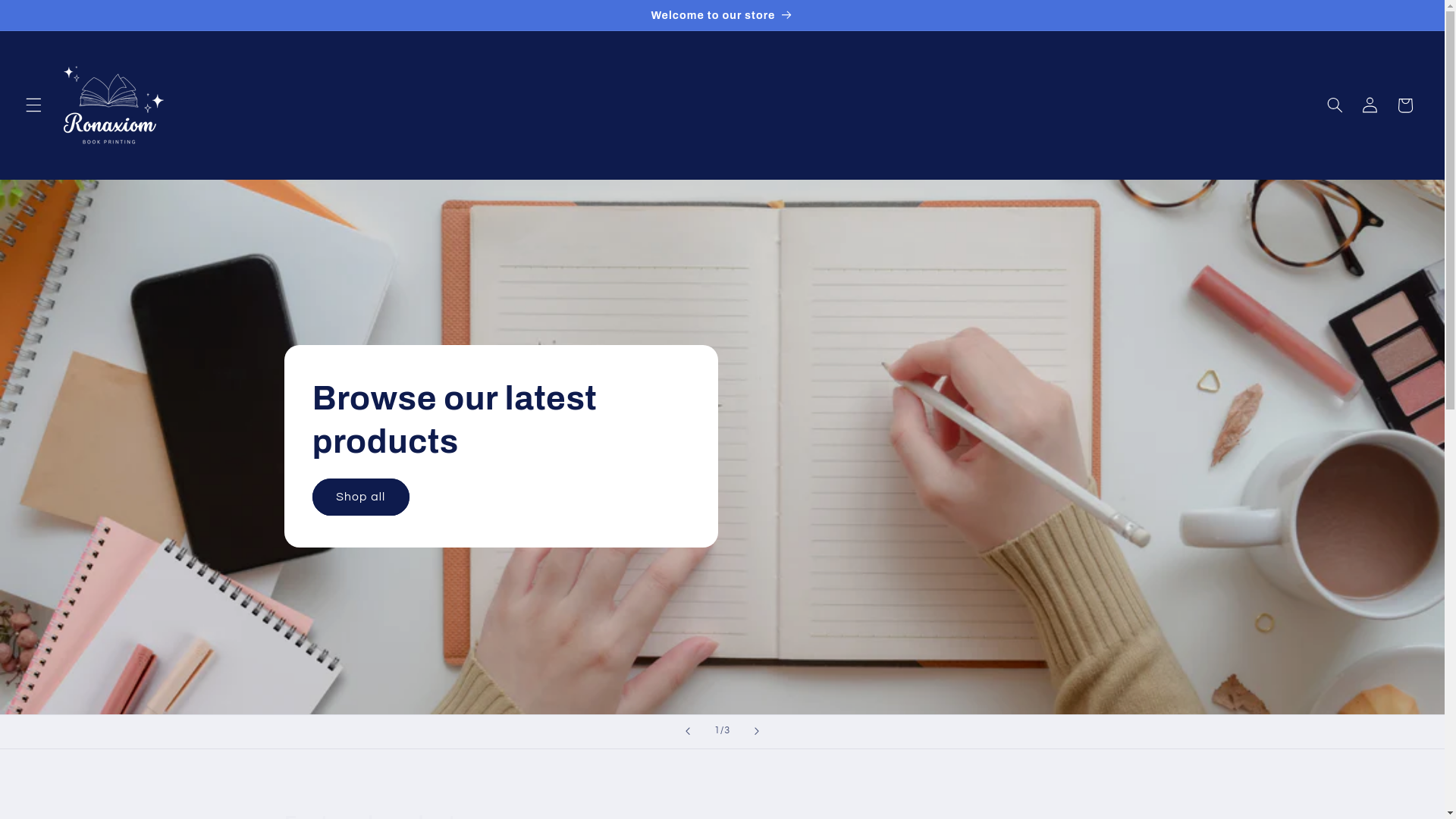 website screenshot of https://ronaxiom.store/
