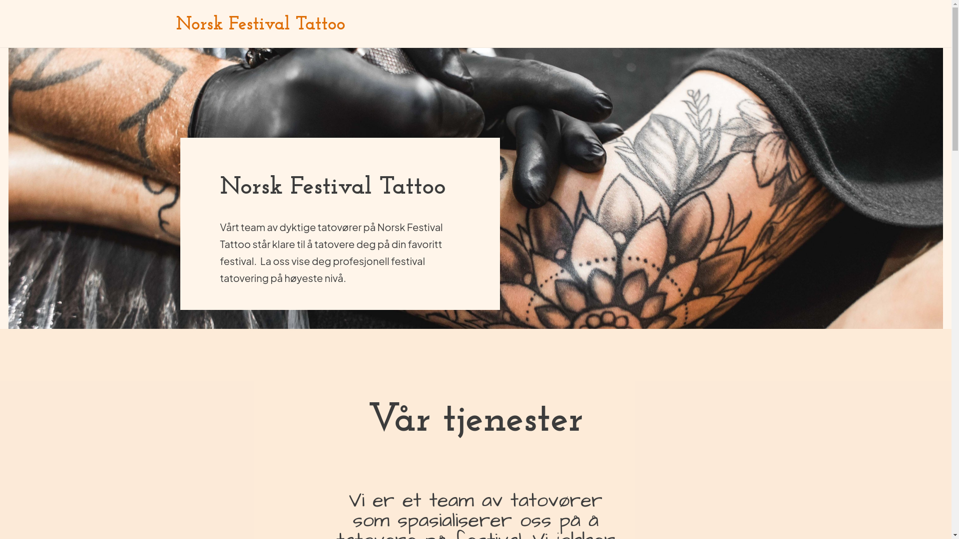 website screenshot of https://norskfestivaltattoo.no/
