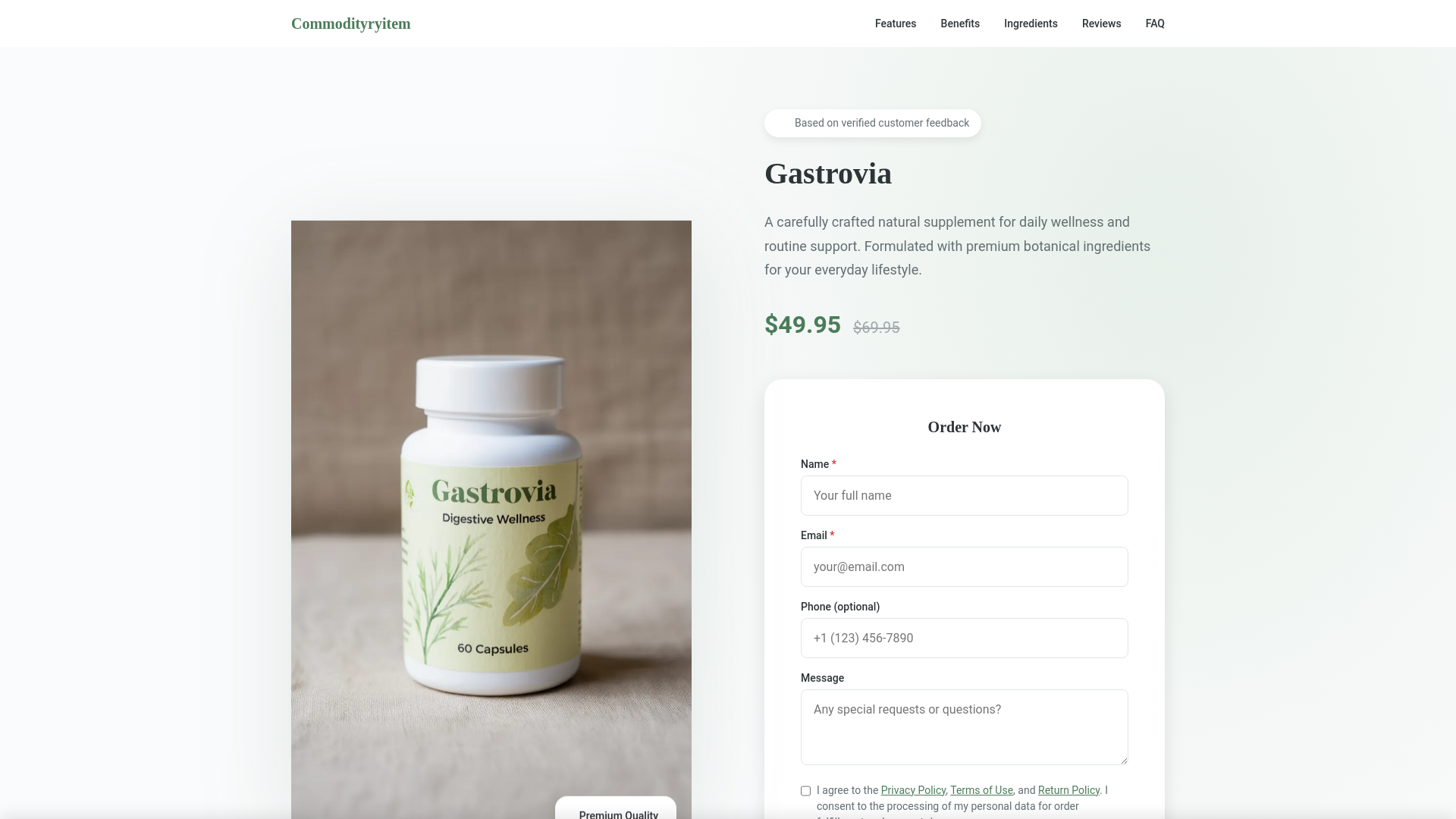 website screenshot of https://commodityryitem.world