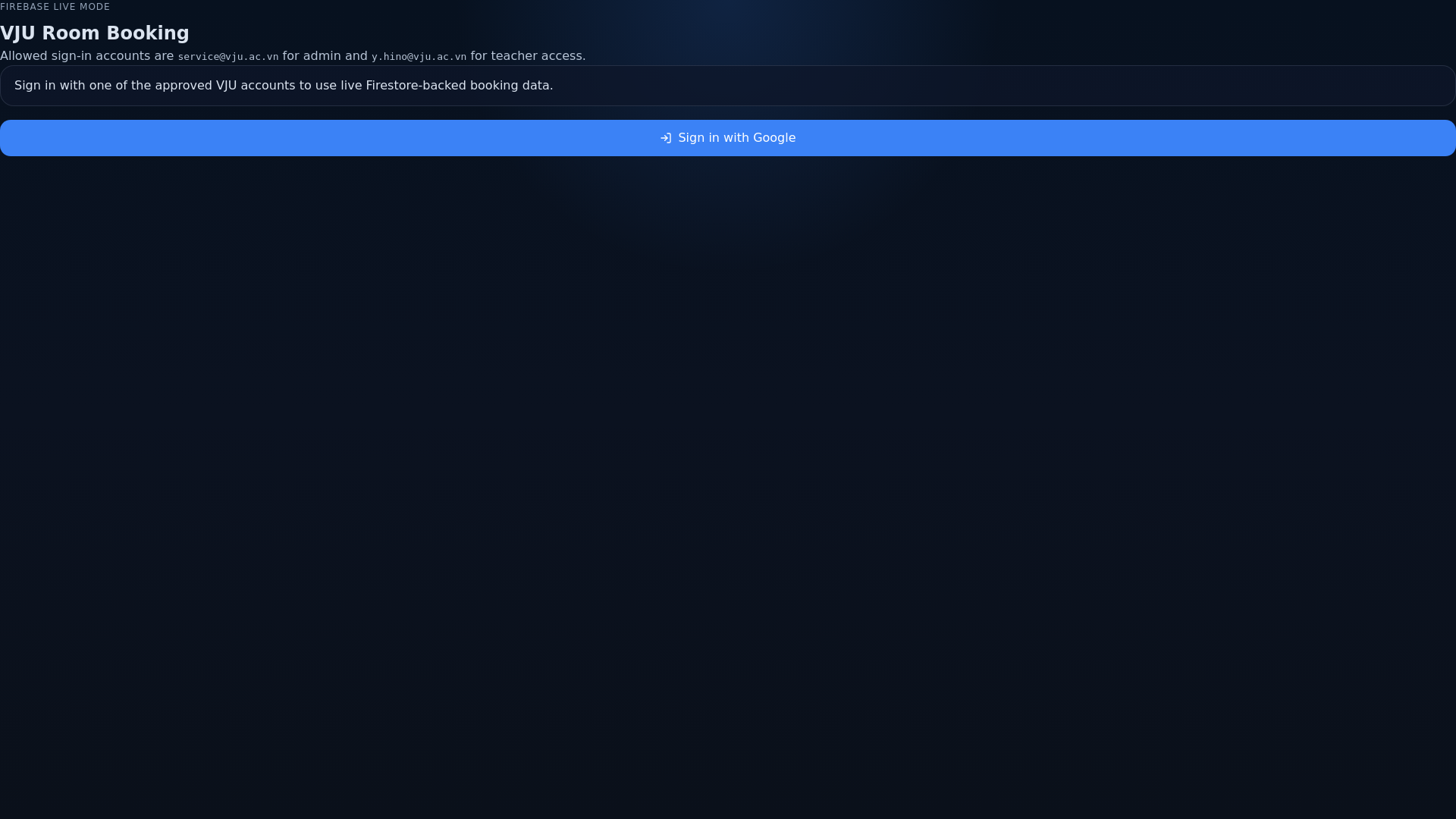 website screenshot of https://vju-room-booking.pages.dev/