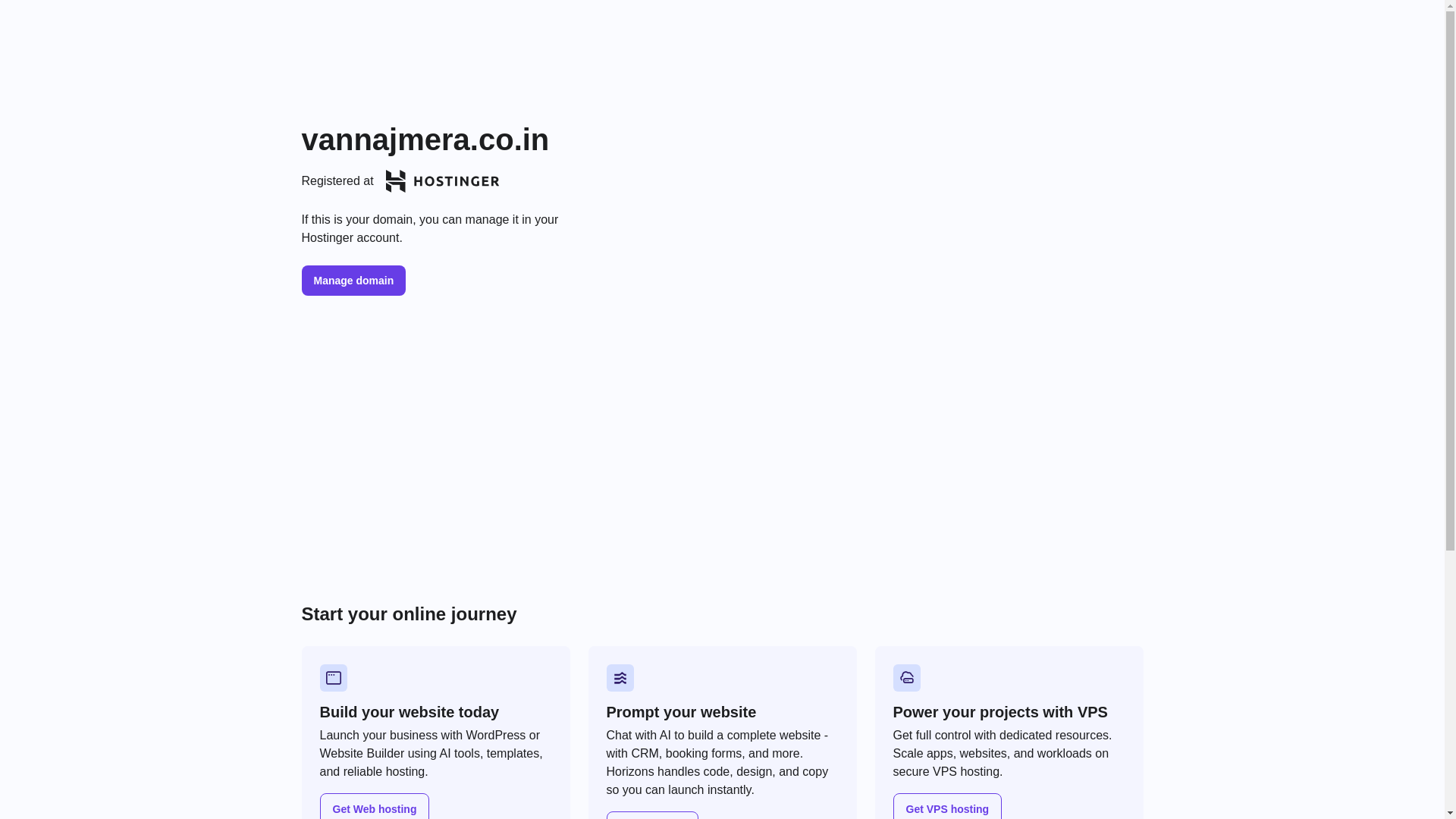 website screenshot of https://vannajmera.co.in/