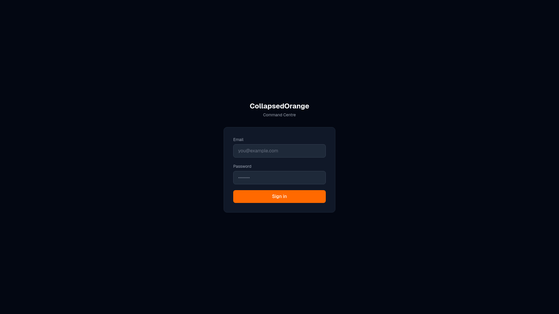 website screenshot of https://collapsedorange-dashboard.pages.dev/