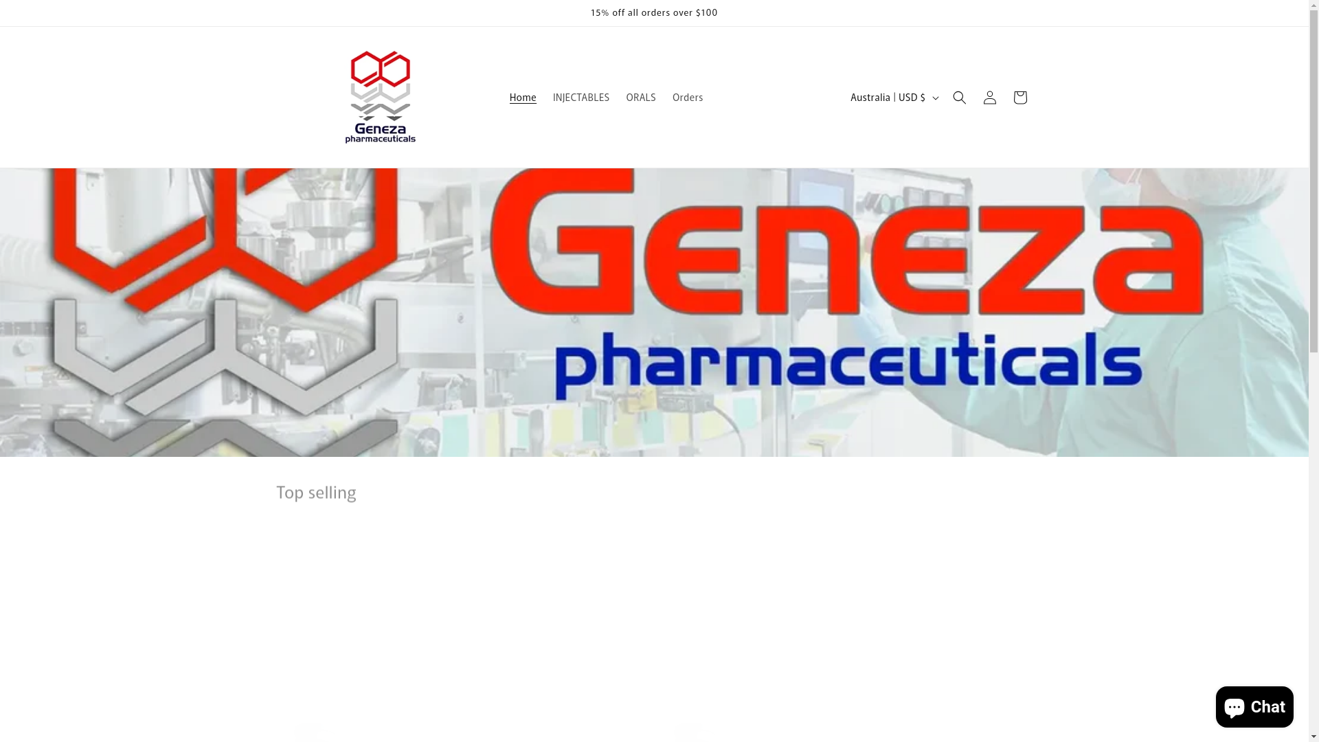 website screenshot of https://geneza-pharmaceuticals.store/