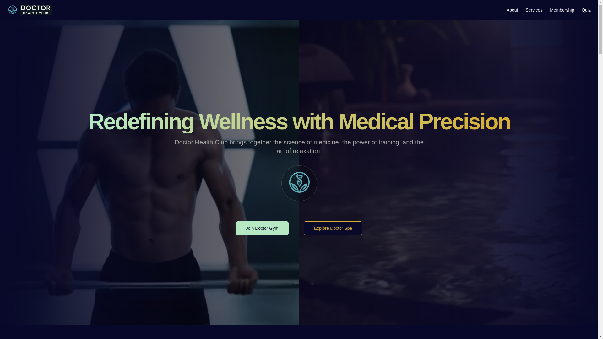 website screenshot of https://doctorhealthclub.com/