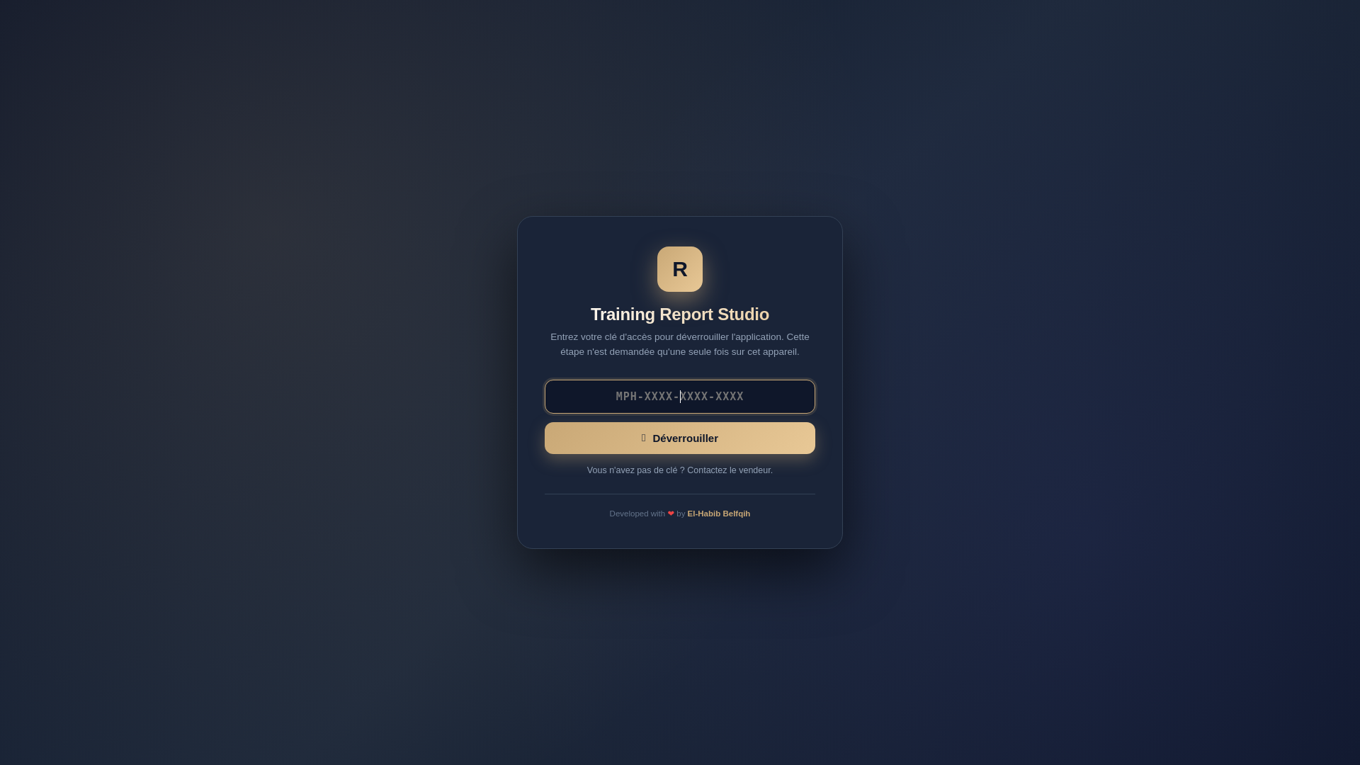 website screenshot of https://training-report.pages.dev/