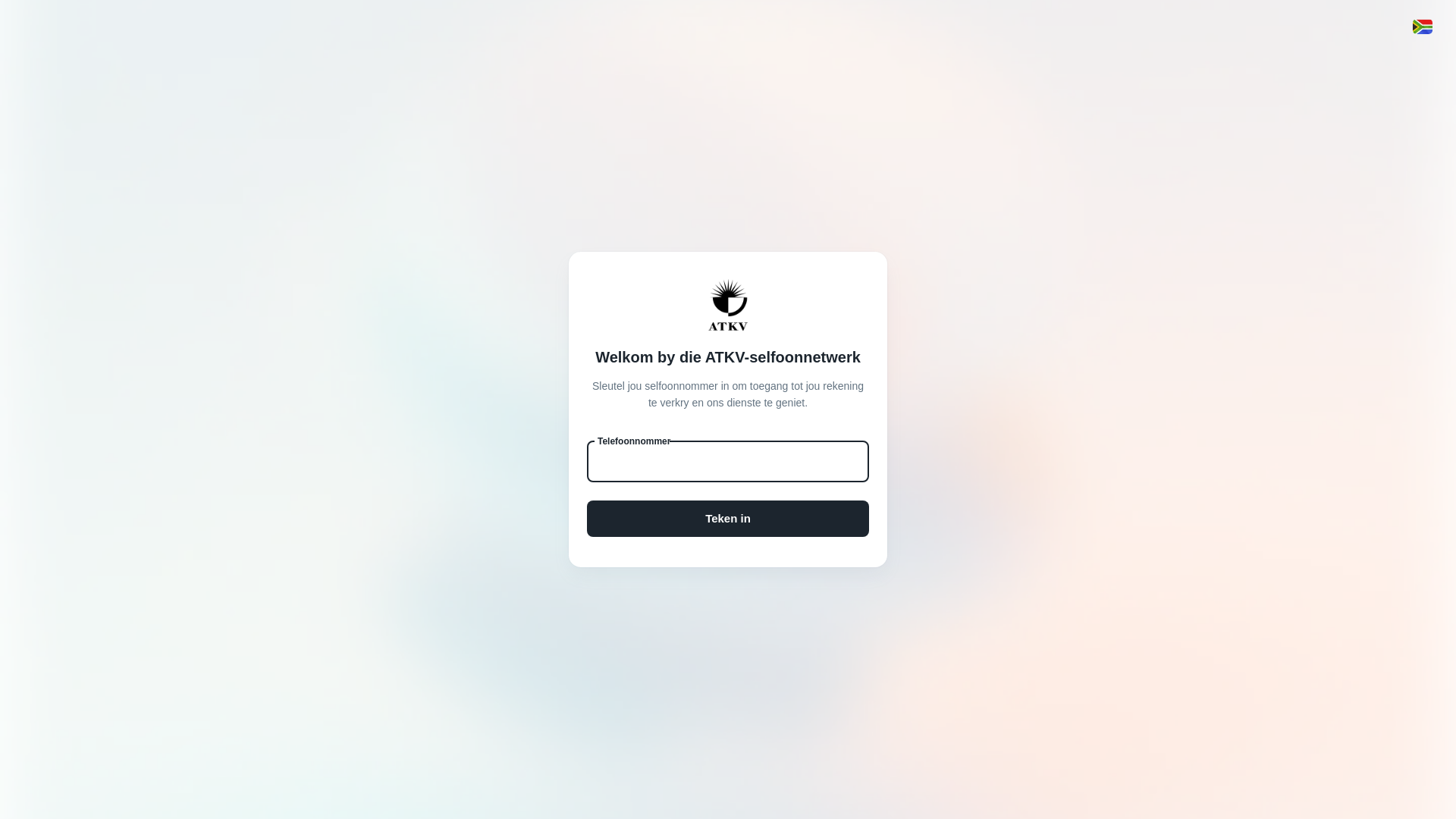 website screenshot of https://atkvselnetwerk.co.za/