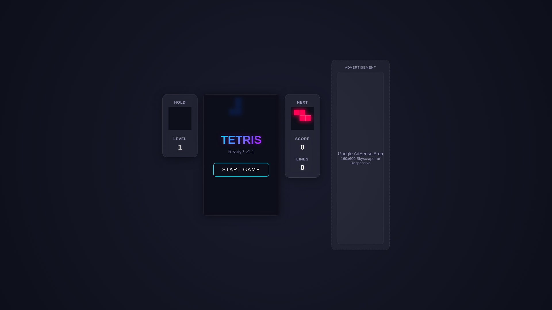 website screenshot of https://unlimited-tetris.pages.dev/