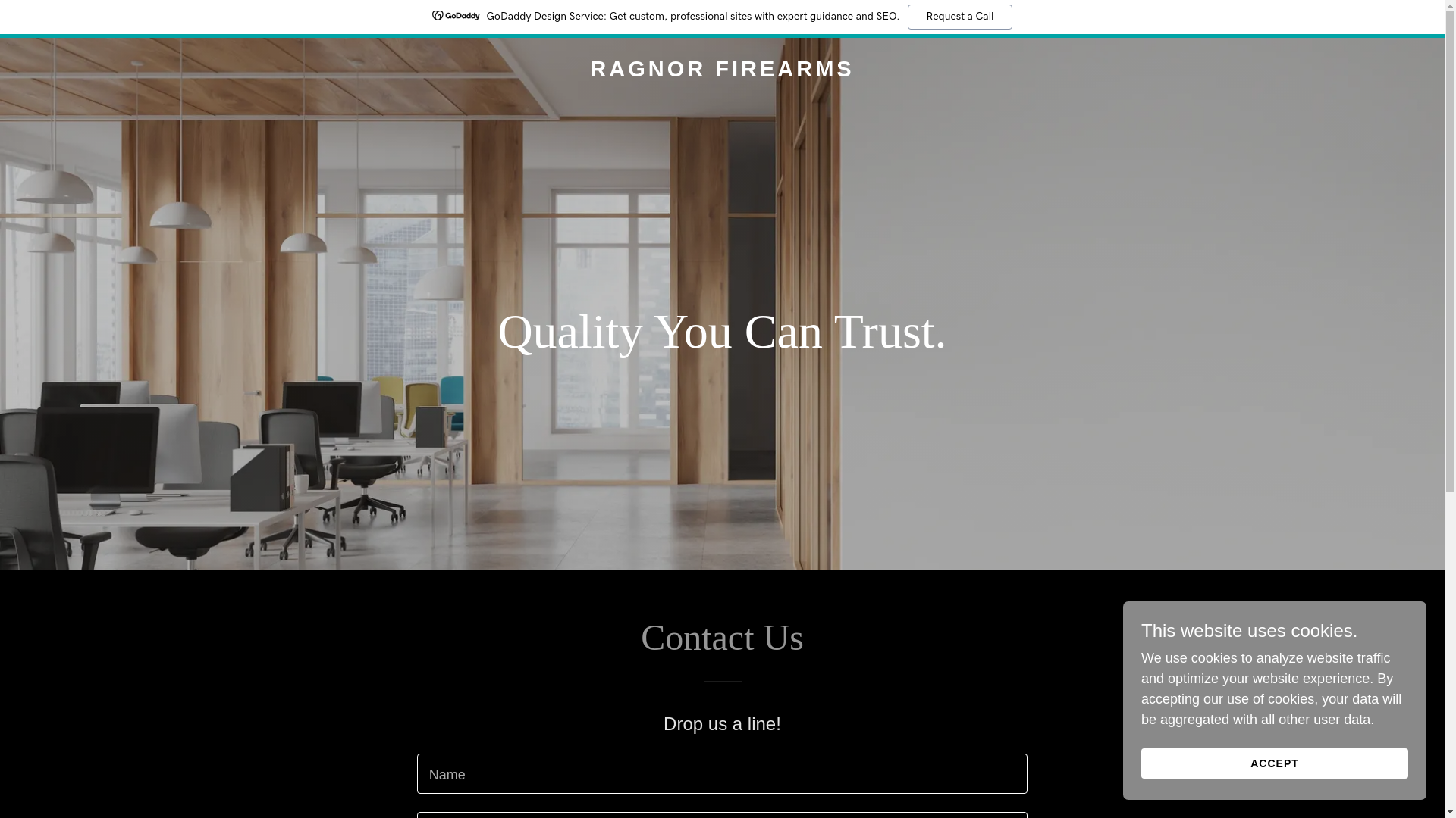 website screenshot of https://ragnorfirearms.com/