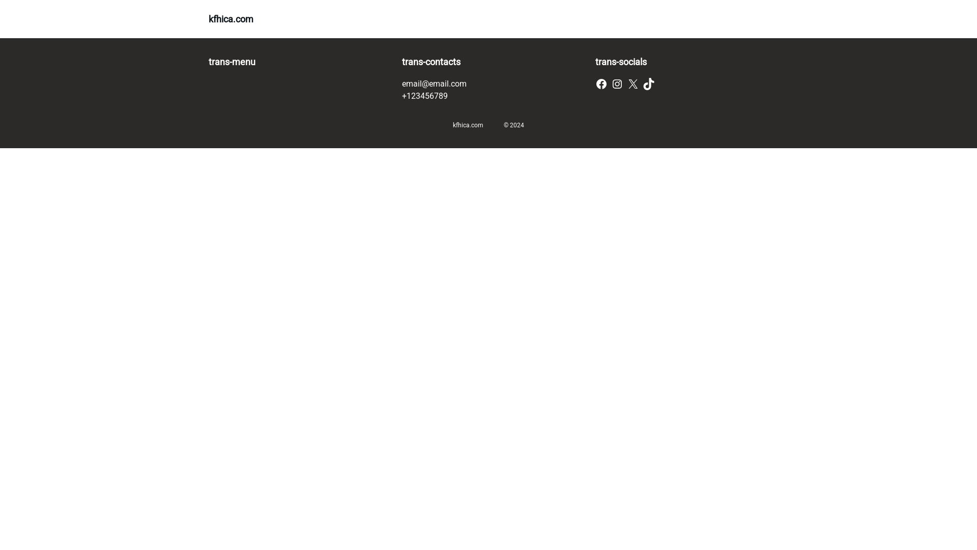website screenshot of https://kfhica.com/
