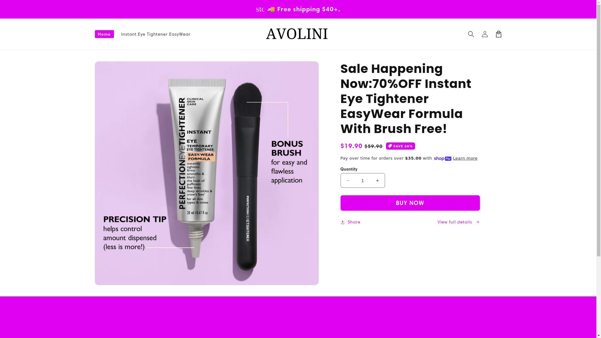 website screenshot of https://avolini.shop/