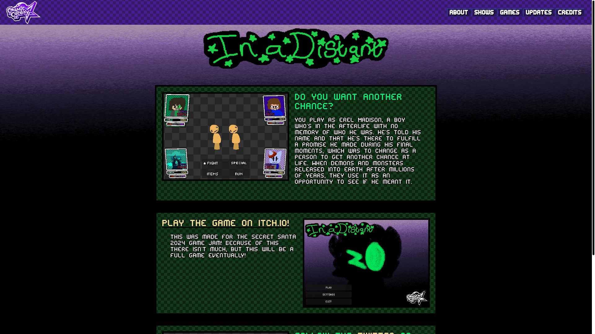 website screenshot of https://in-a-distant.com/
