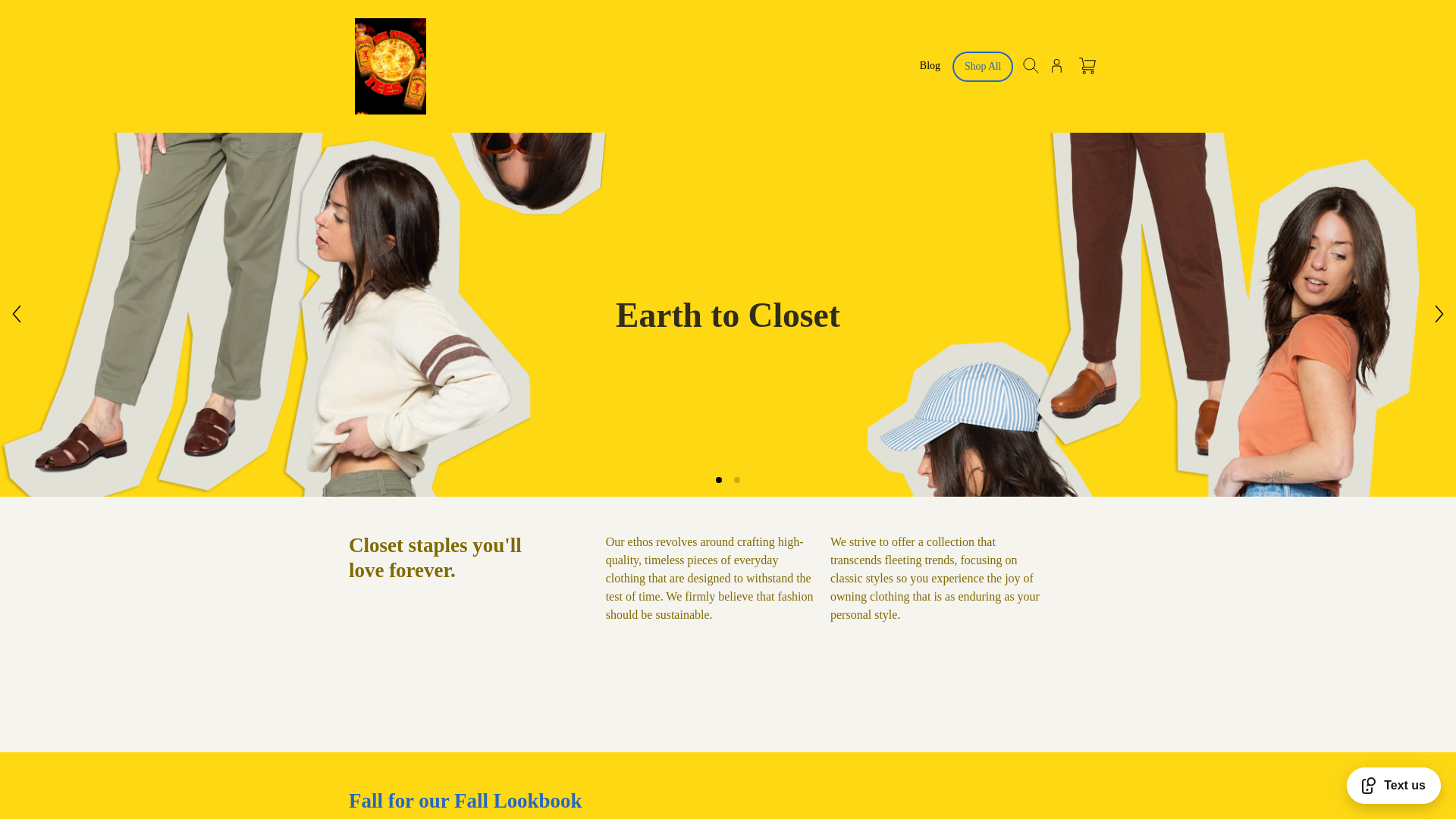 website screenshot of https://mzfireballtees.com/