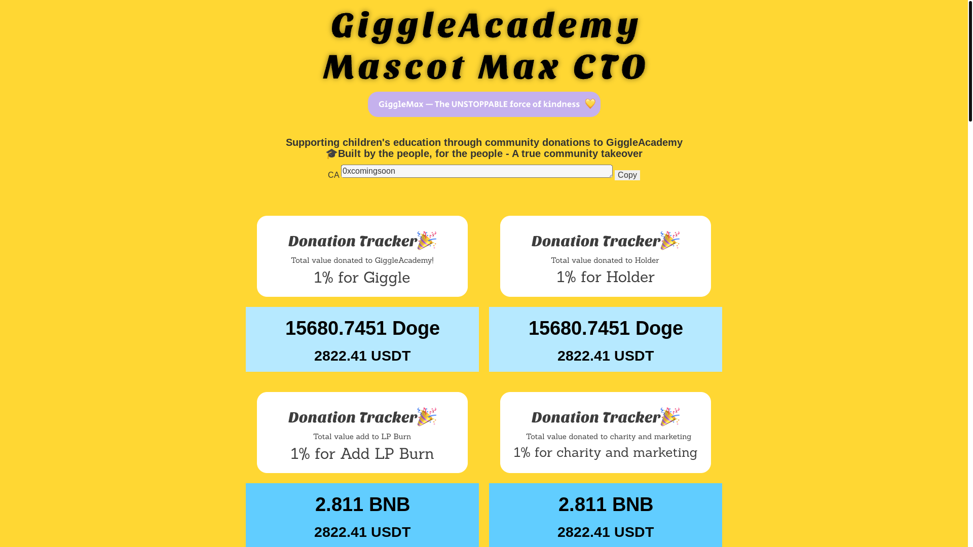website screenshot of https://giggleacademymascot.fun/