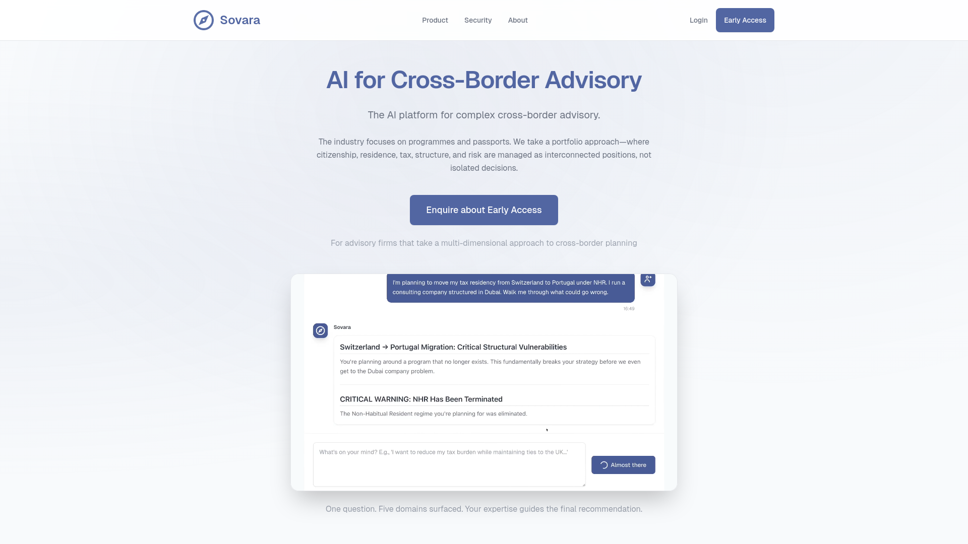 website screenshot of https://sovara.cc/