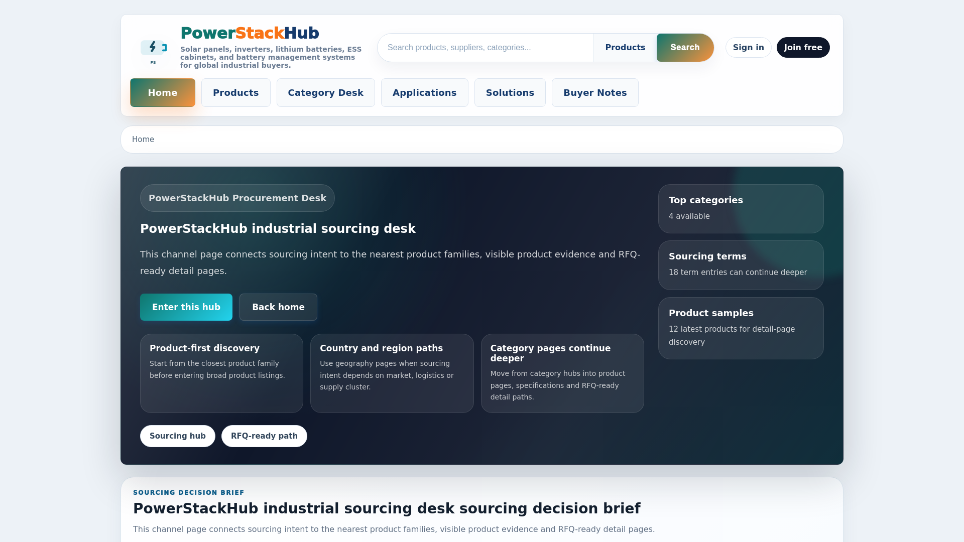website screenshot of https://powerstackhub.com/