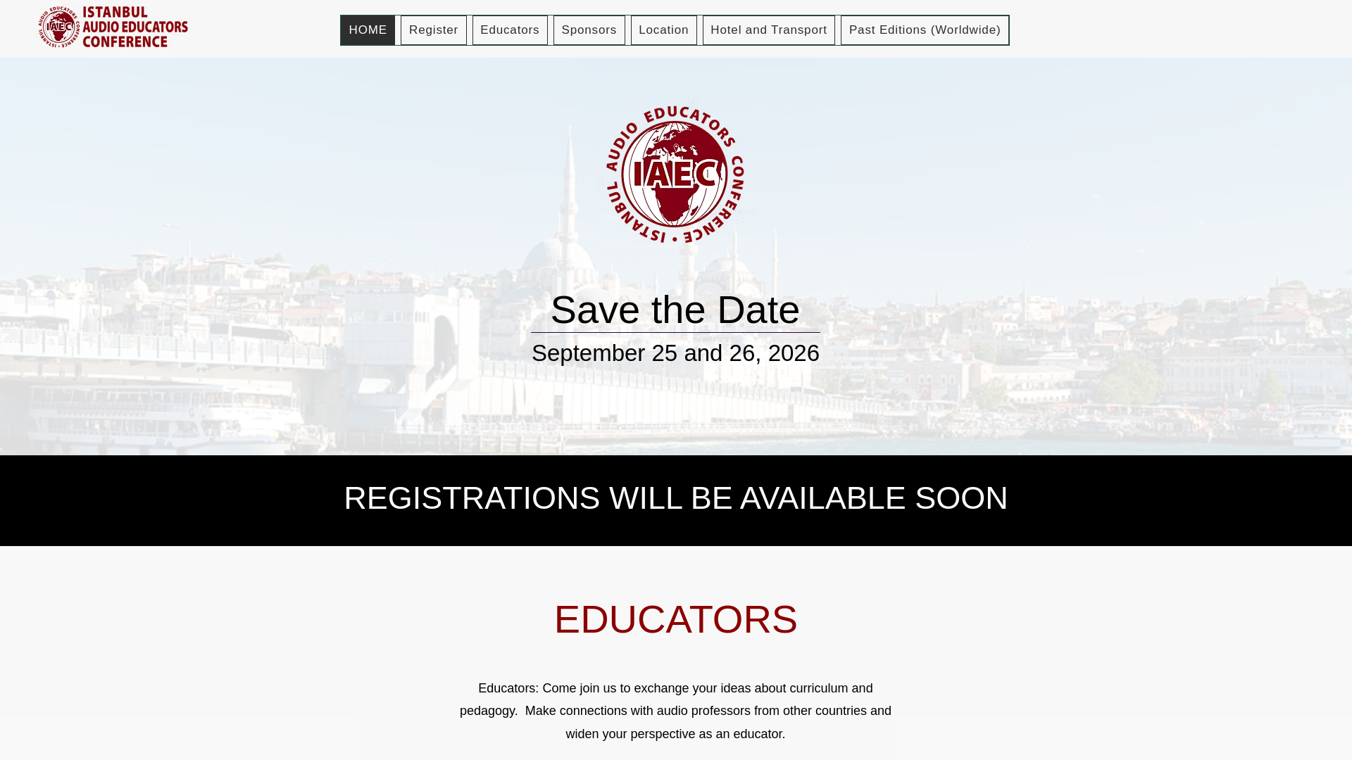 website screenshot of https://istanbulaudioeducators.com
