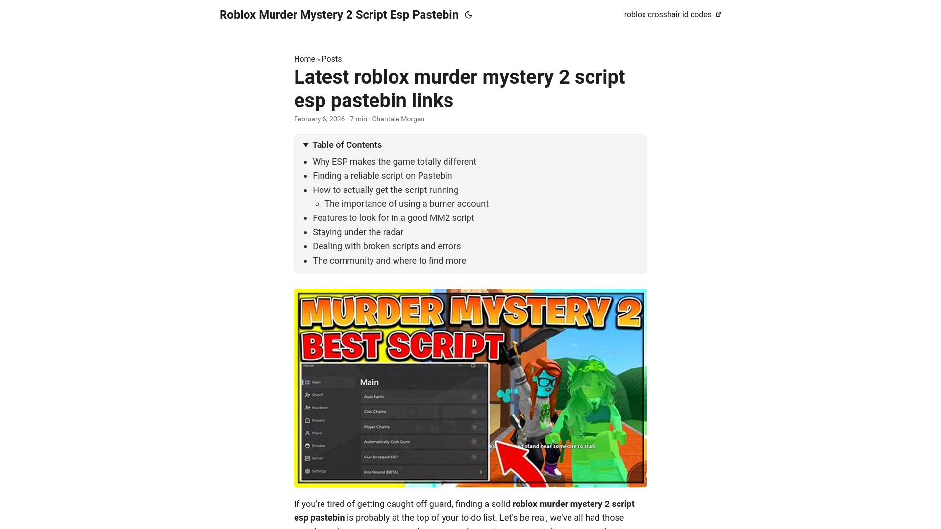 website screenshot of https://roblox-murder-mystery-2-script-esp-pastebin.pages.dev/