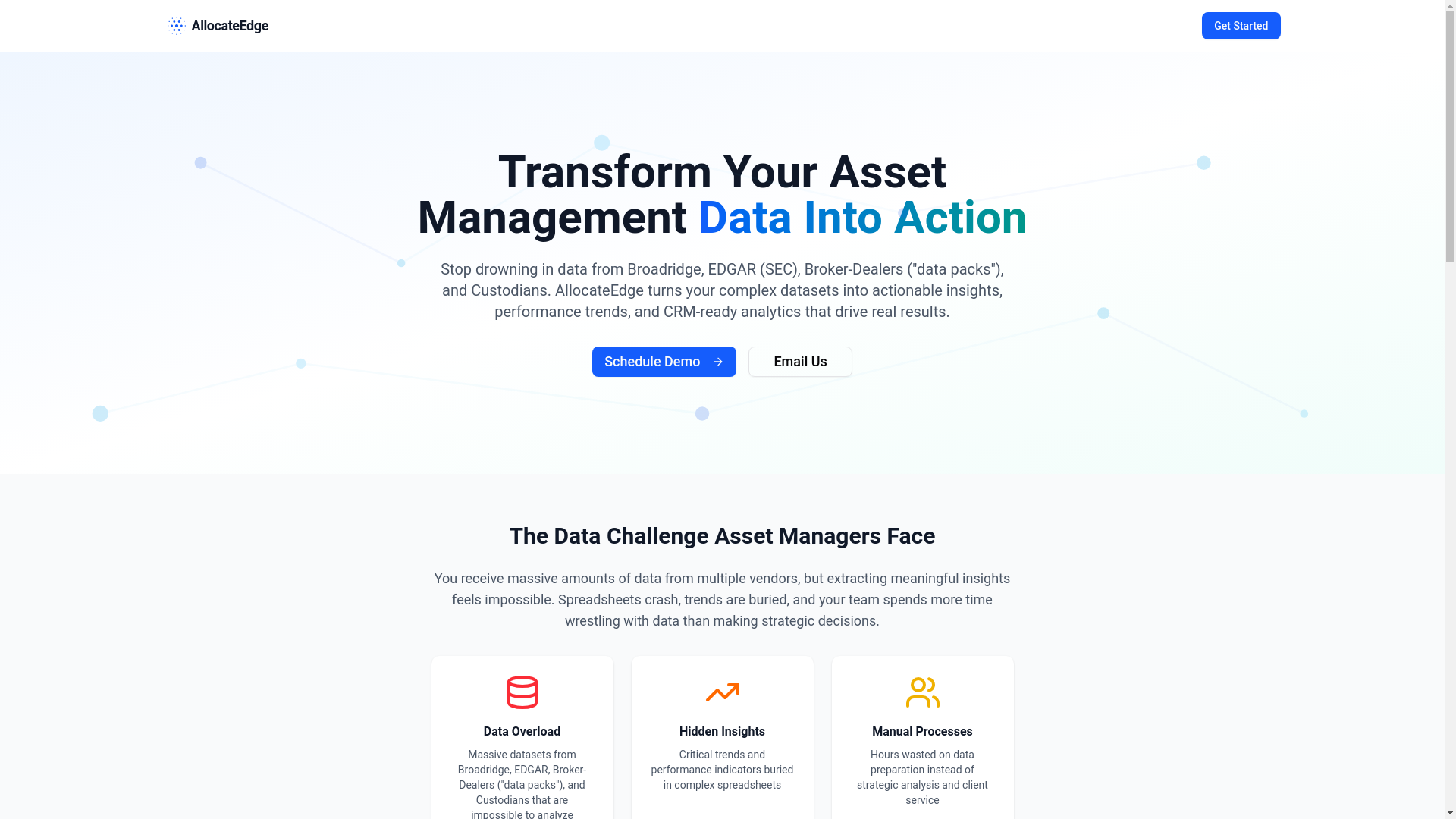 website screenshot of https://meetallocateedge.com/