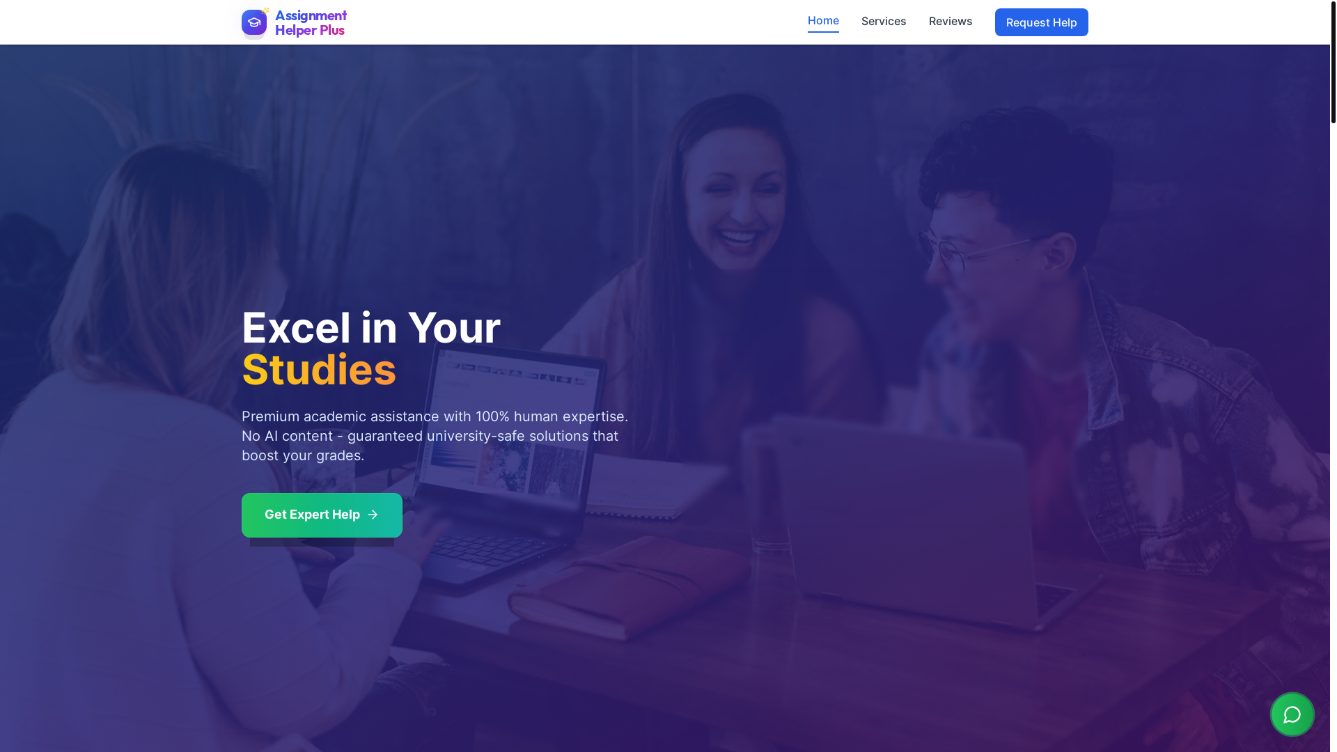 website screenshot of https://assignmenthelperplus.com/