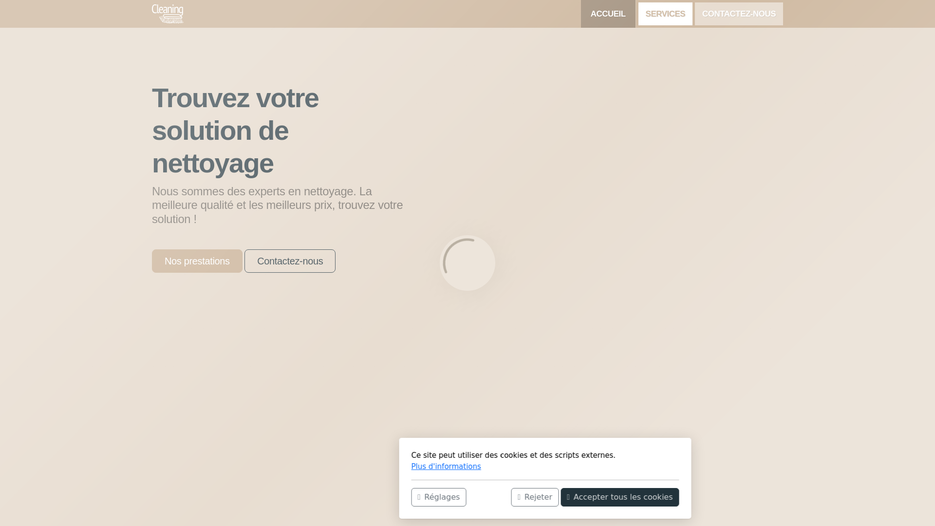 website screenshot of https://sarahsitecreator.ch/