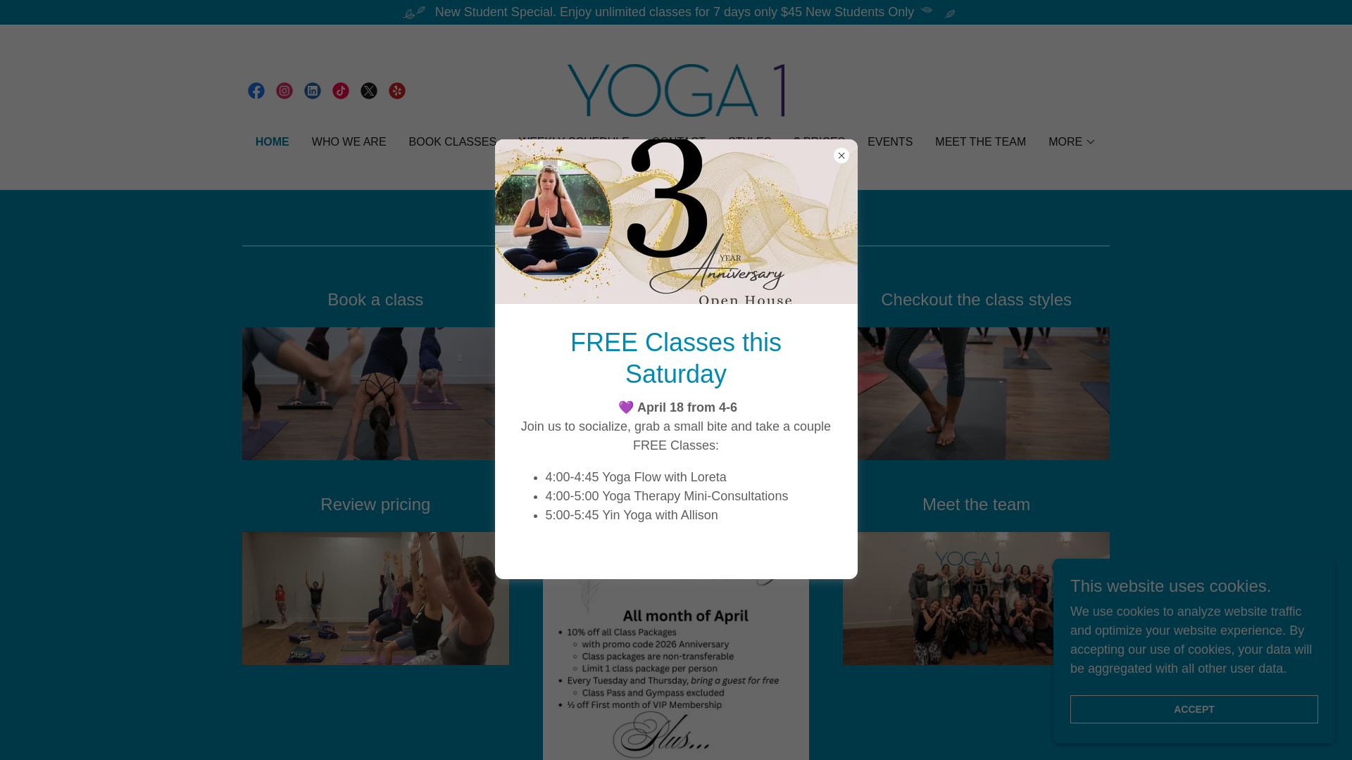 website screenshot of https://yoga1mobile.com/