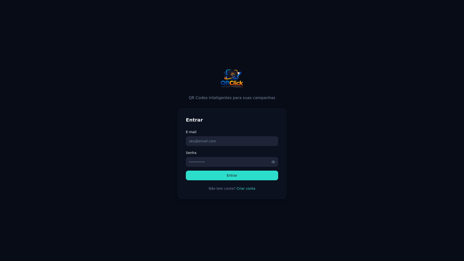 website screenshot of https://qrclick.com.br/