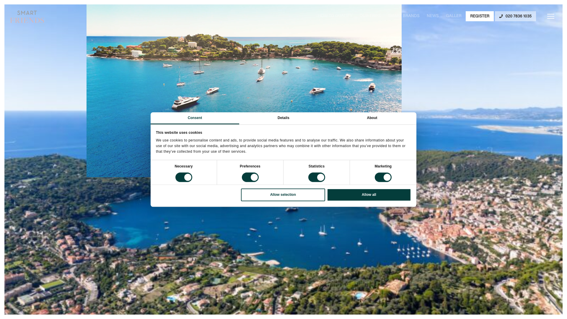 website screenshot of https://www.smartfriends.co.uk/