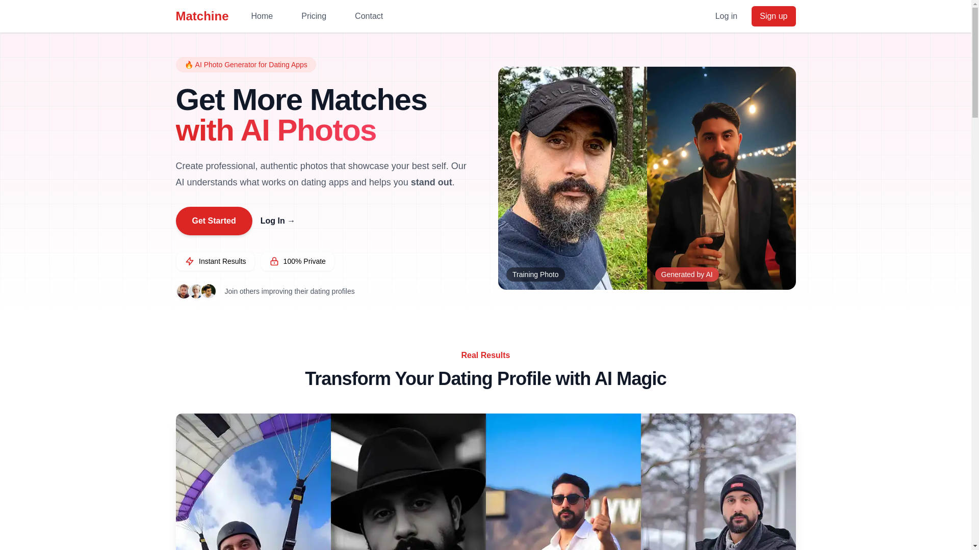 website screenshot of https://matchine-web.pages.dev/