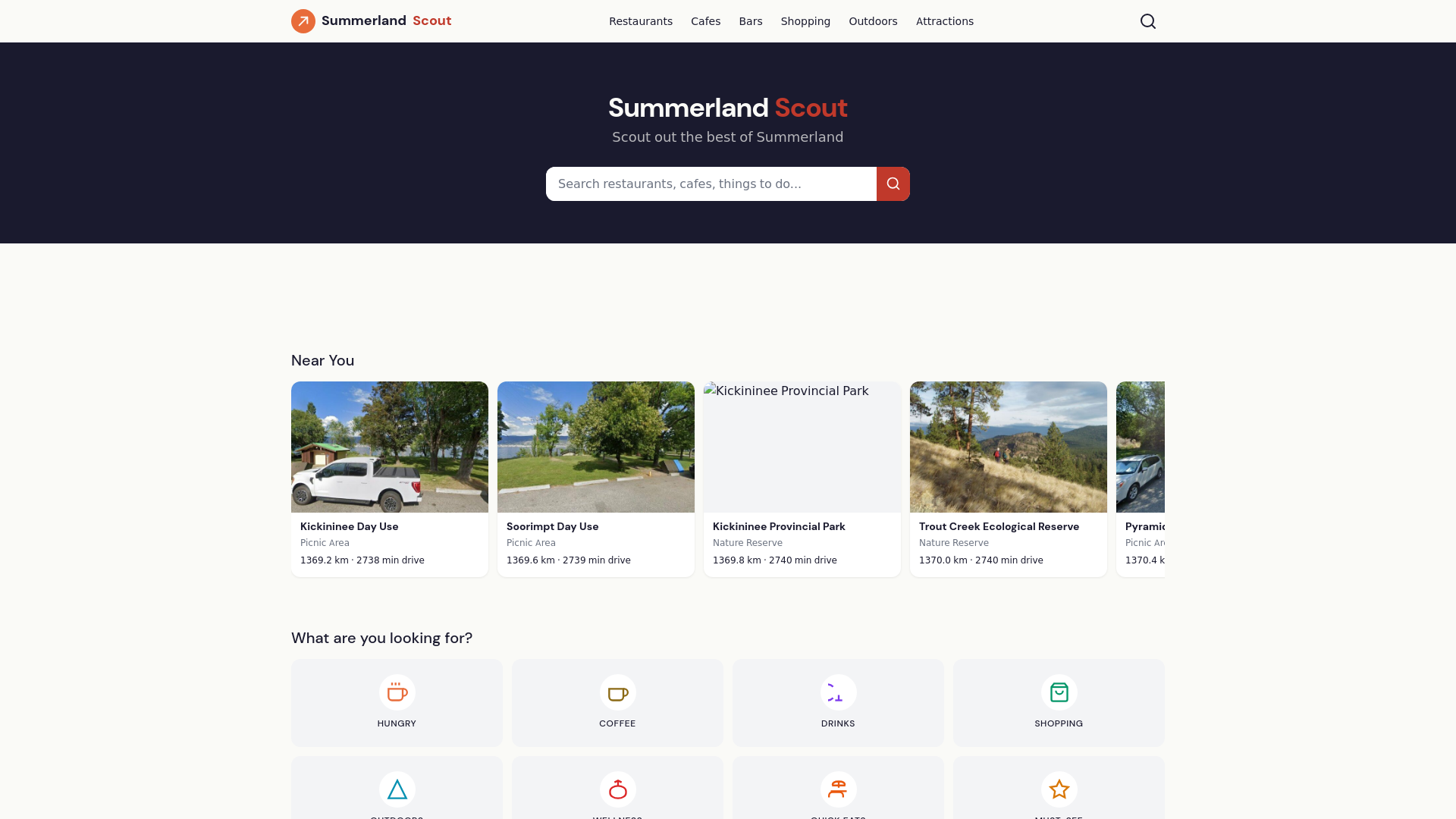 website screenshot of https://summerlandscout.ca/