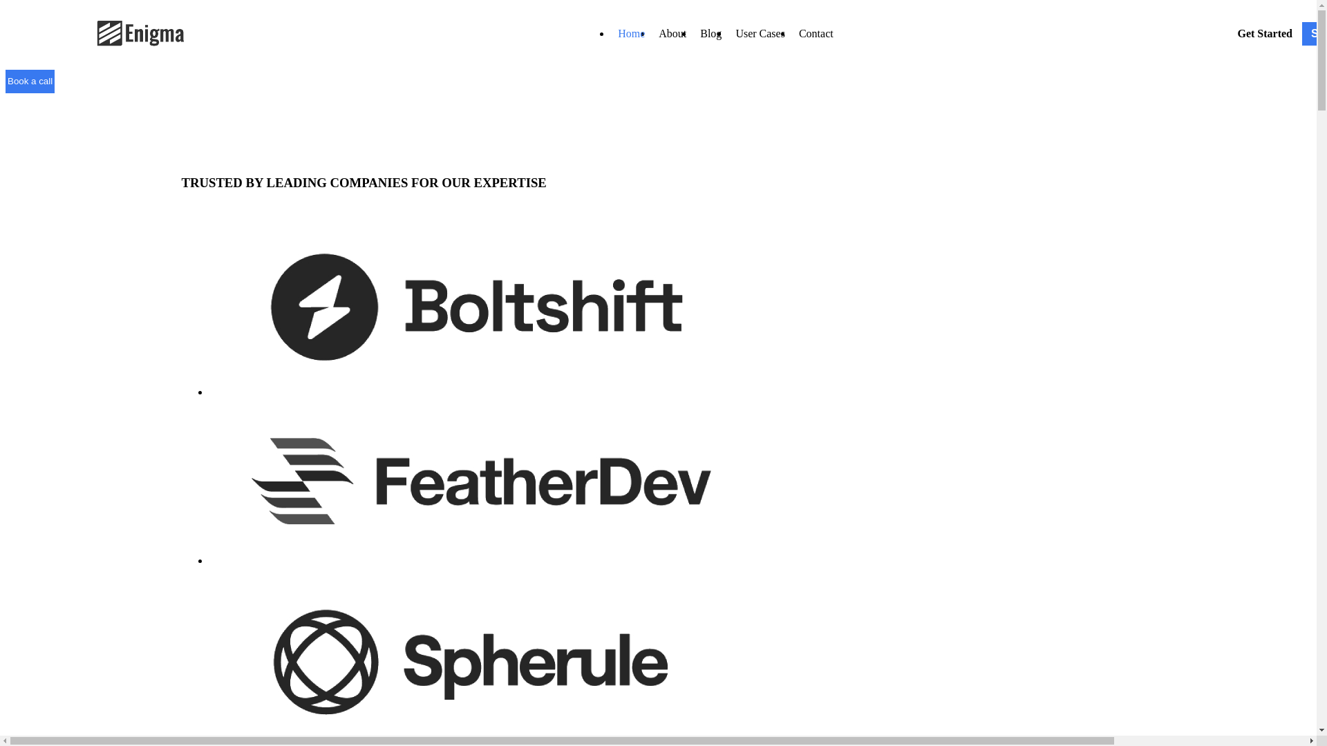 website screenshot of https://enigma-automations.com/