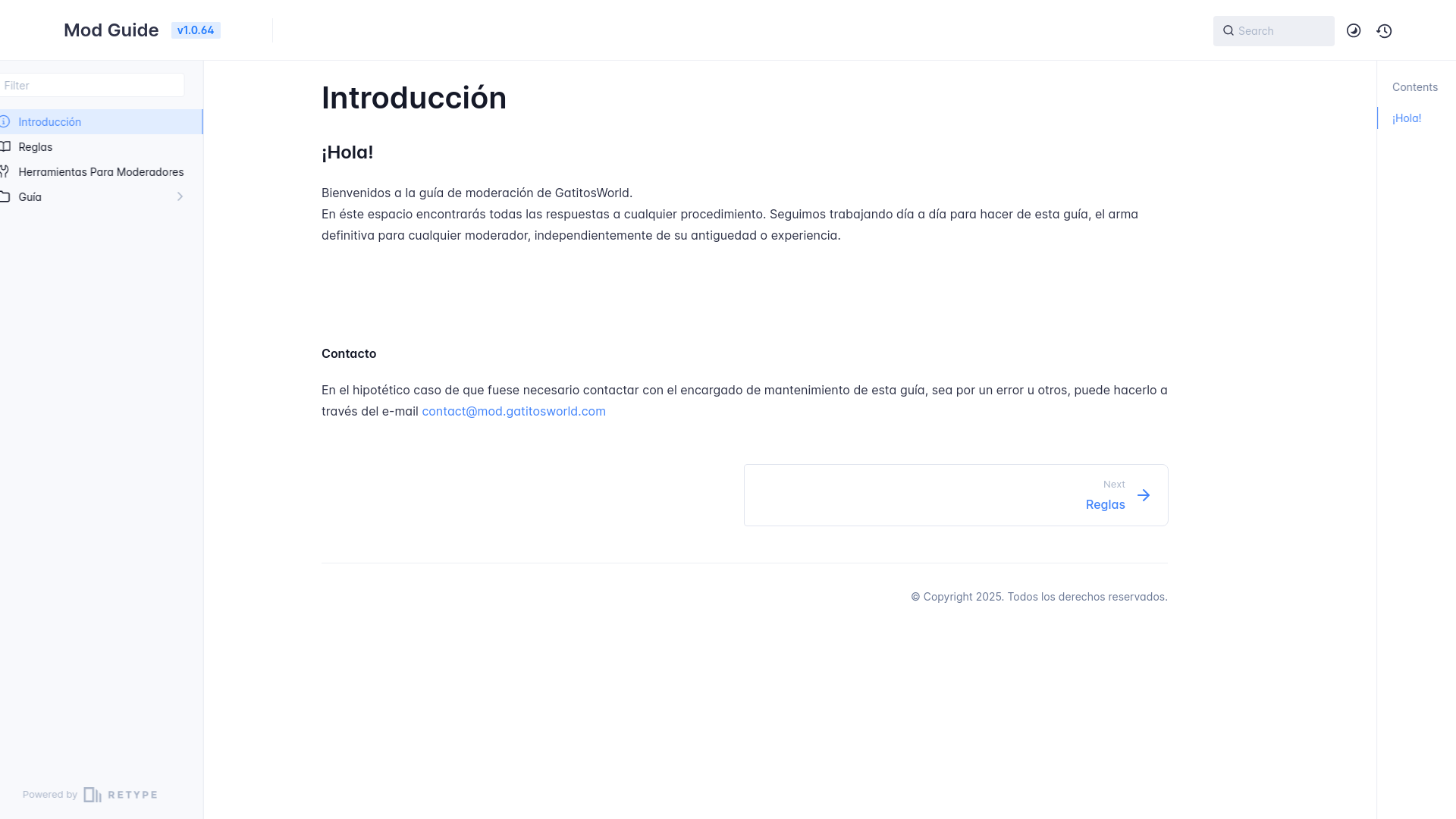 website screenshot of https://mod.gatitosworld.com/introducci%C3%B3n/