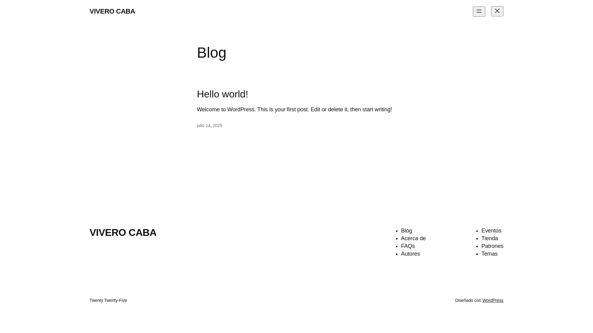 website screenshot of https://viverocaba.com.ar/