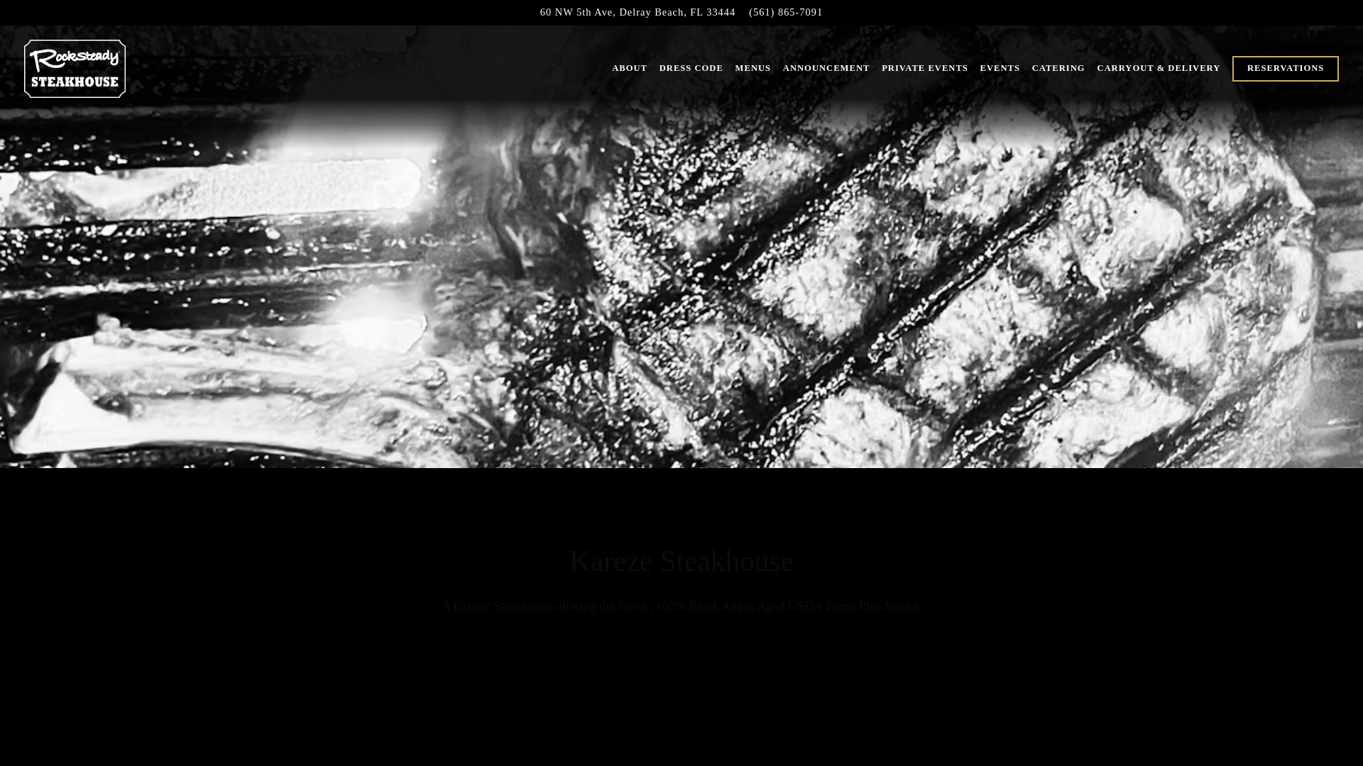 website screenshot of https://karezesteakhouse.com