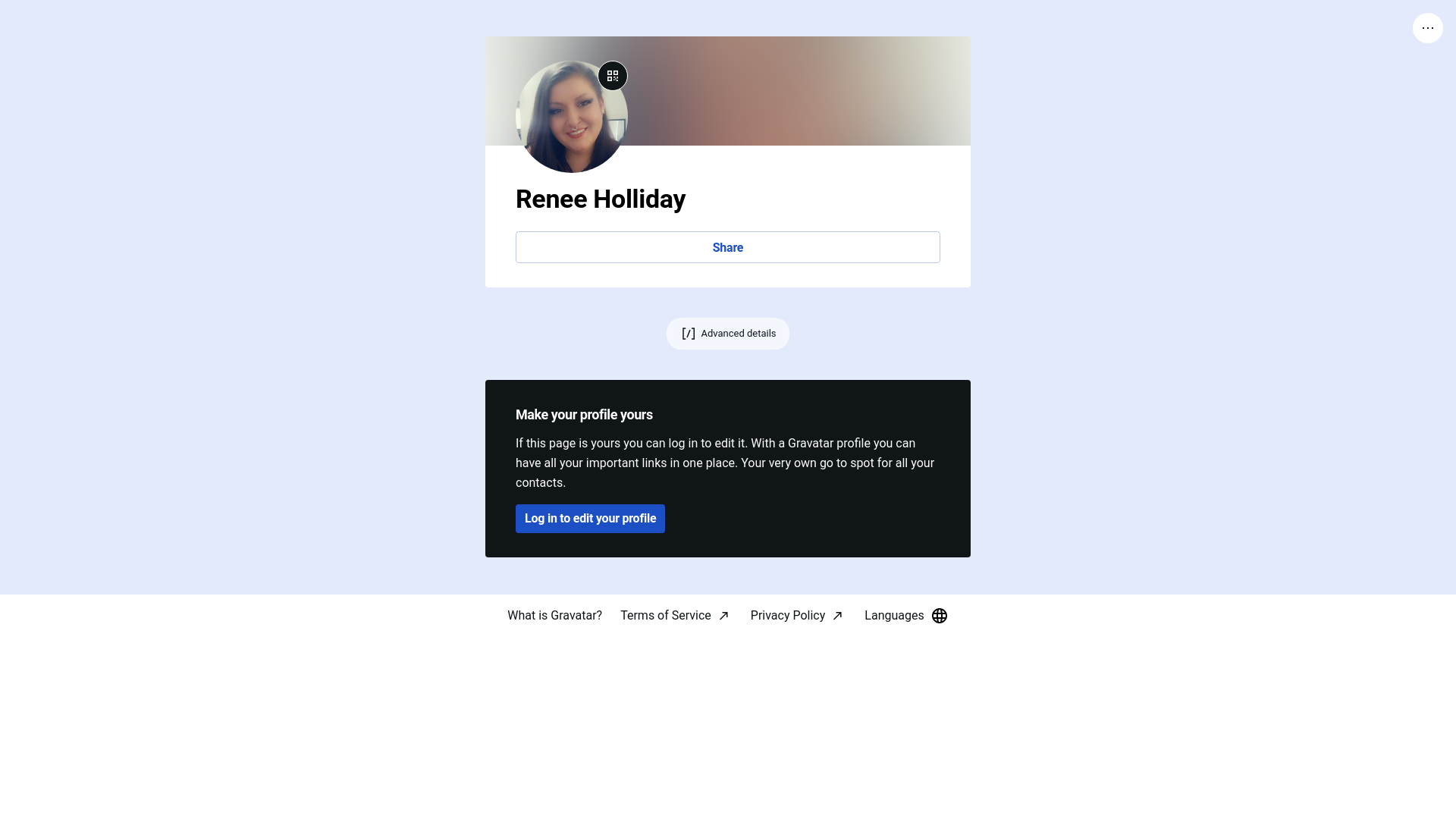 website screenshot of https://reneeholliday.art/