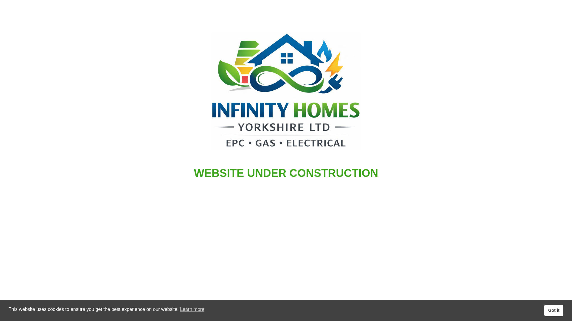 website screenshot of https://infinityhomesyorkshire.co.uk/