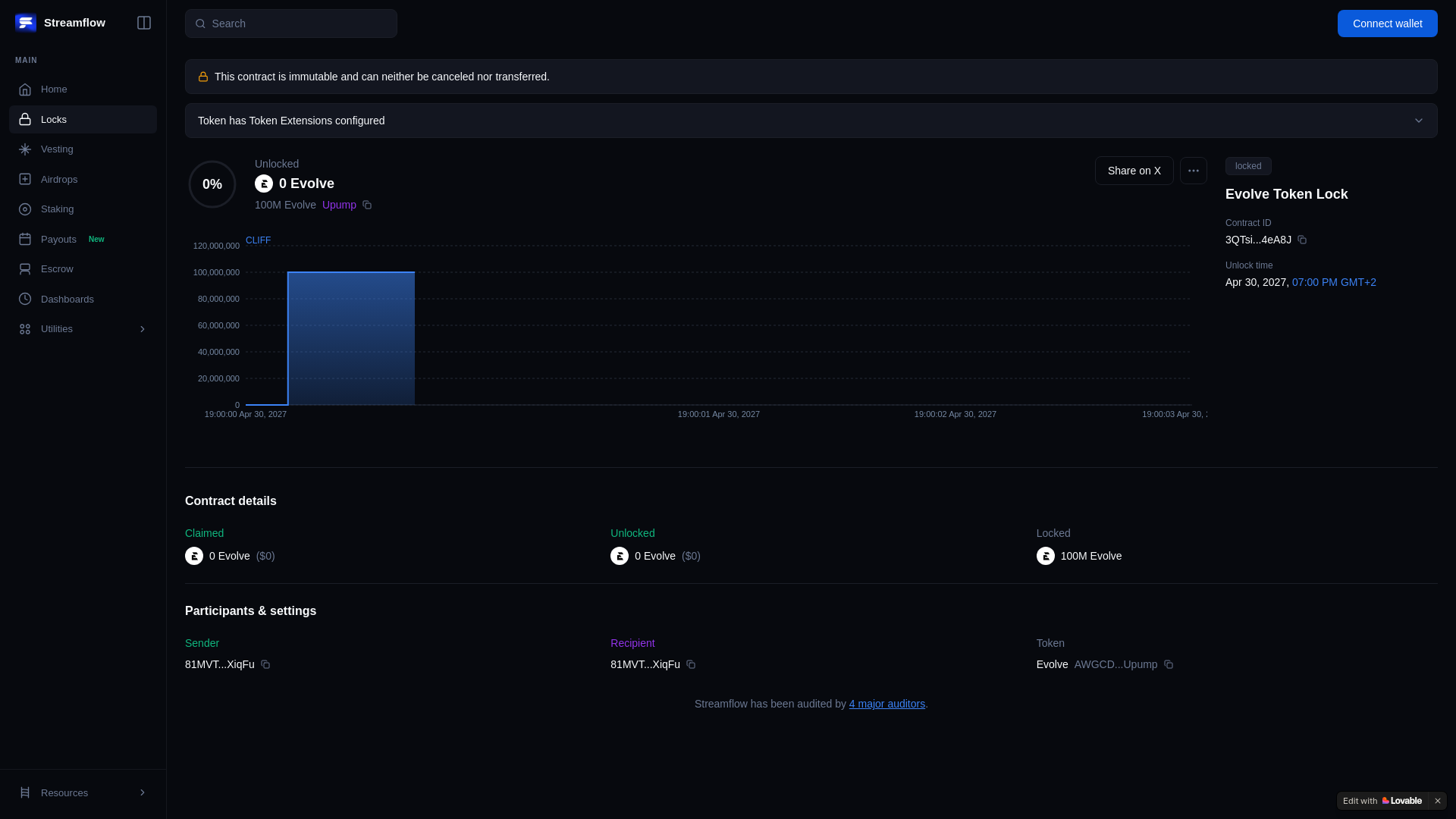 website screenshot of https://steamlflow.finance/