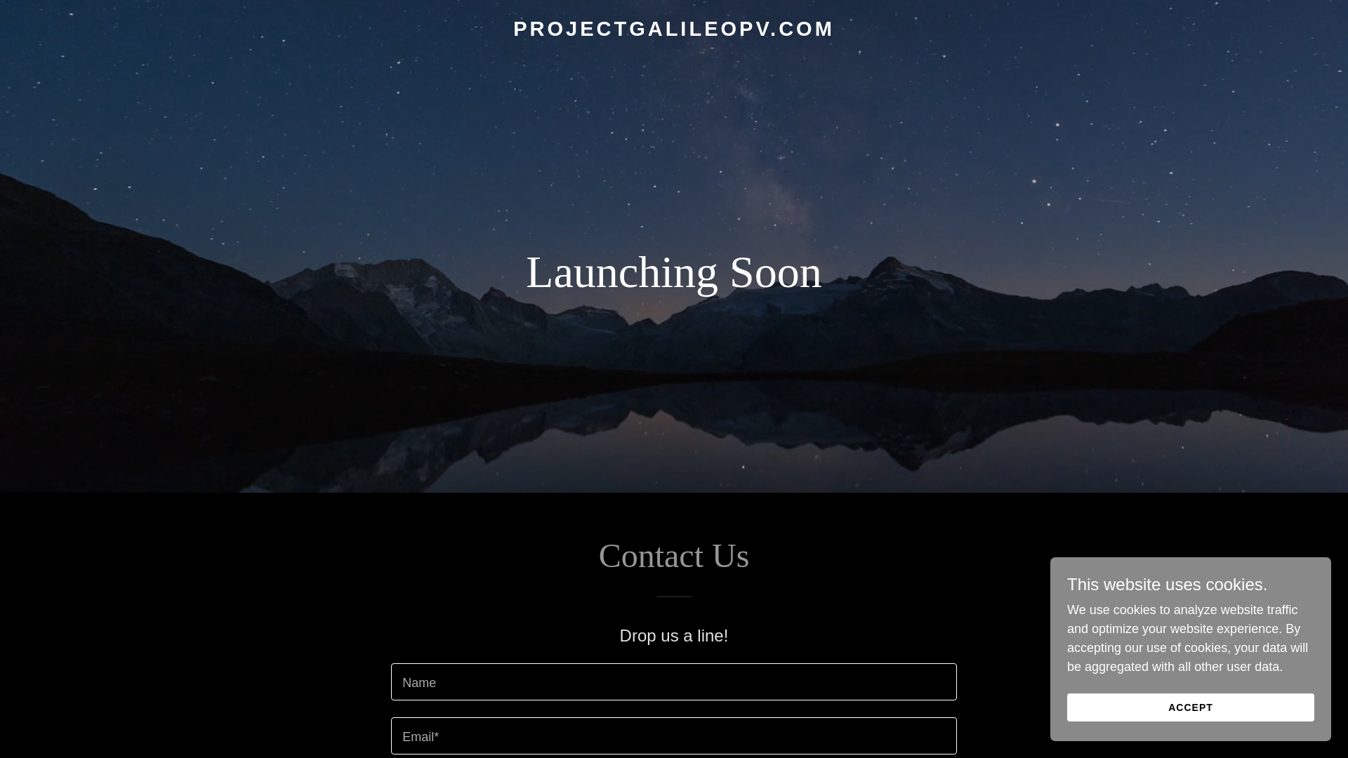 website screenshot of https://projectgalileopv.com/