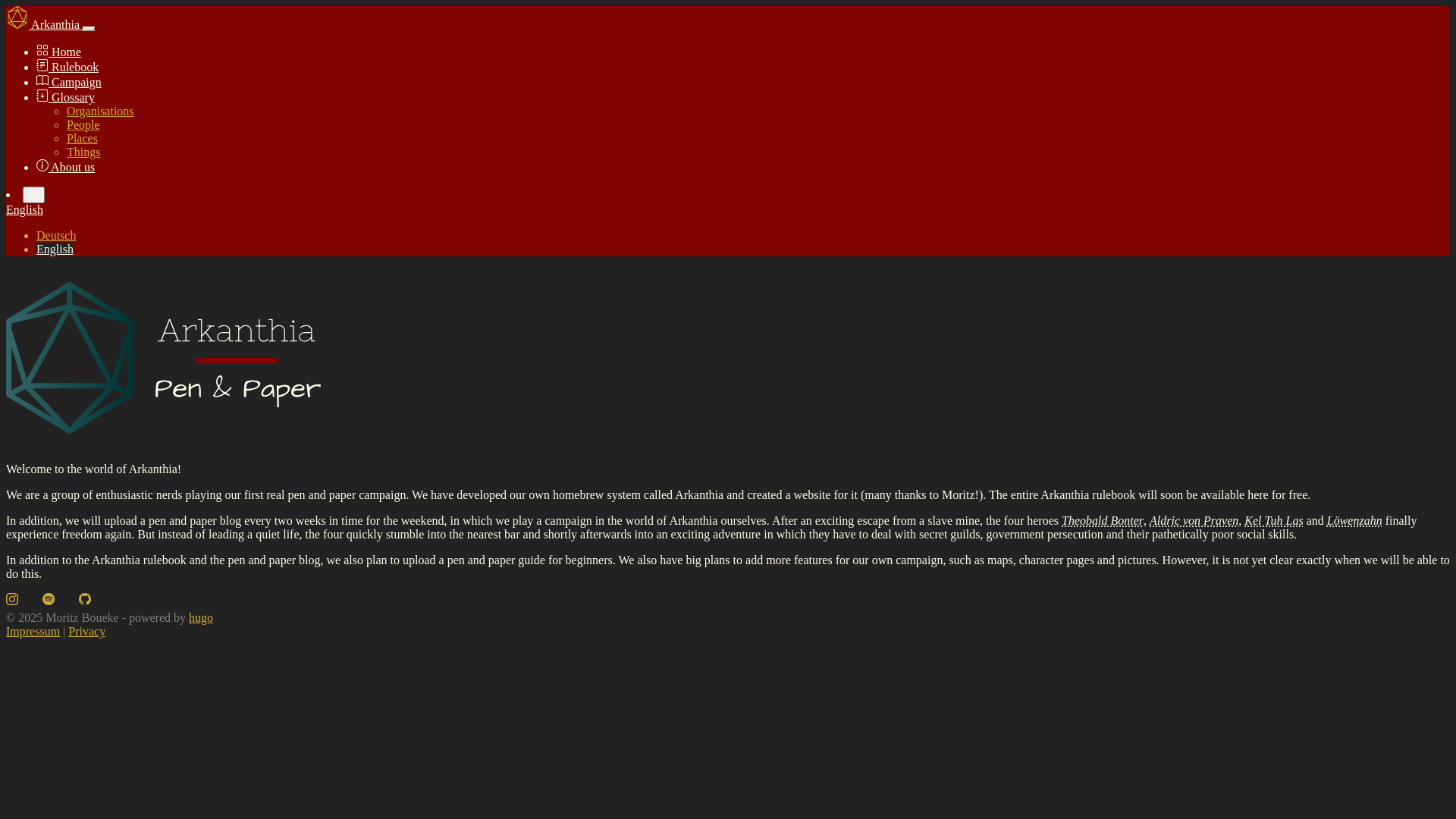 website screenshot of https://arkanthia.pages.dev/