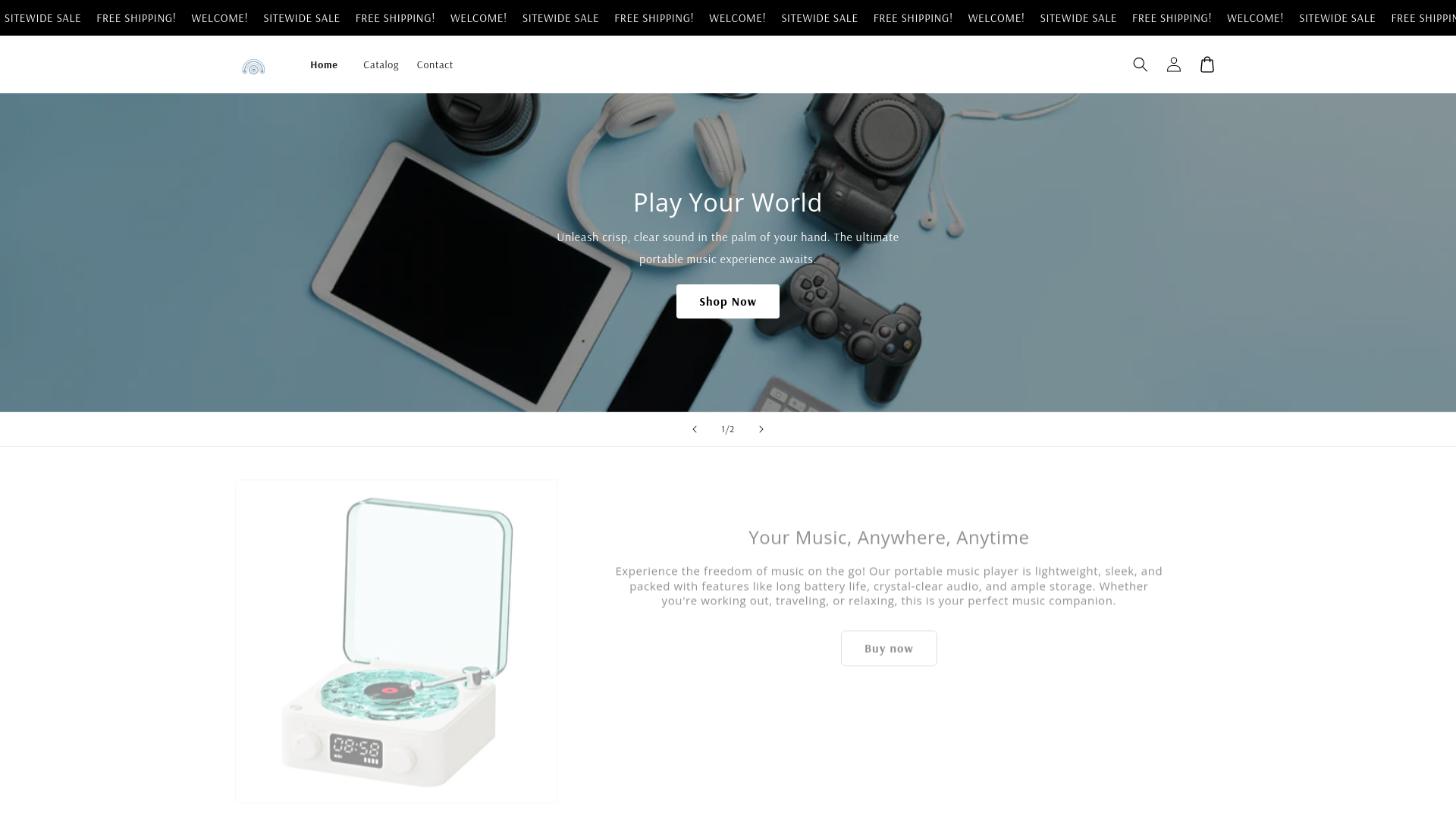 website screenshot of https://shopnowdnd.store/