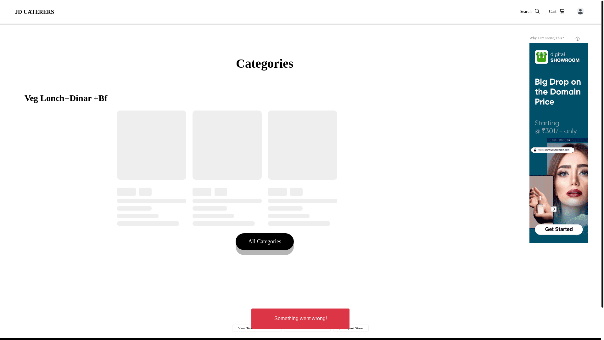 website screenshot of https://jdcaterers.co.in/