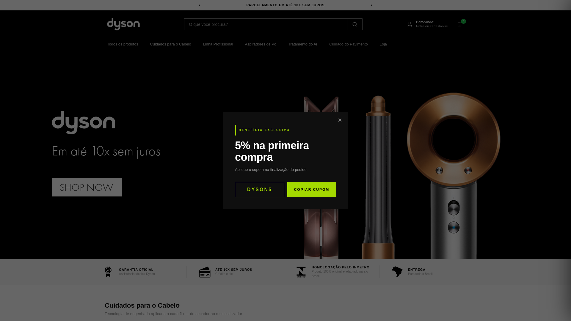 website screenshot of https://dyson-brasil.pages.dev/