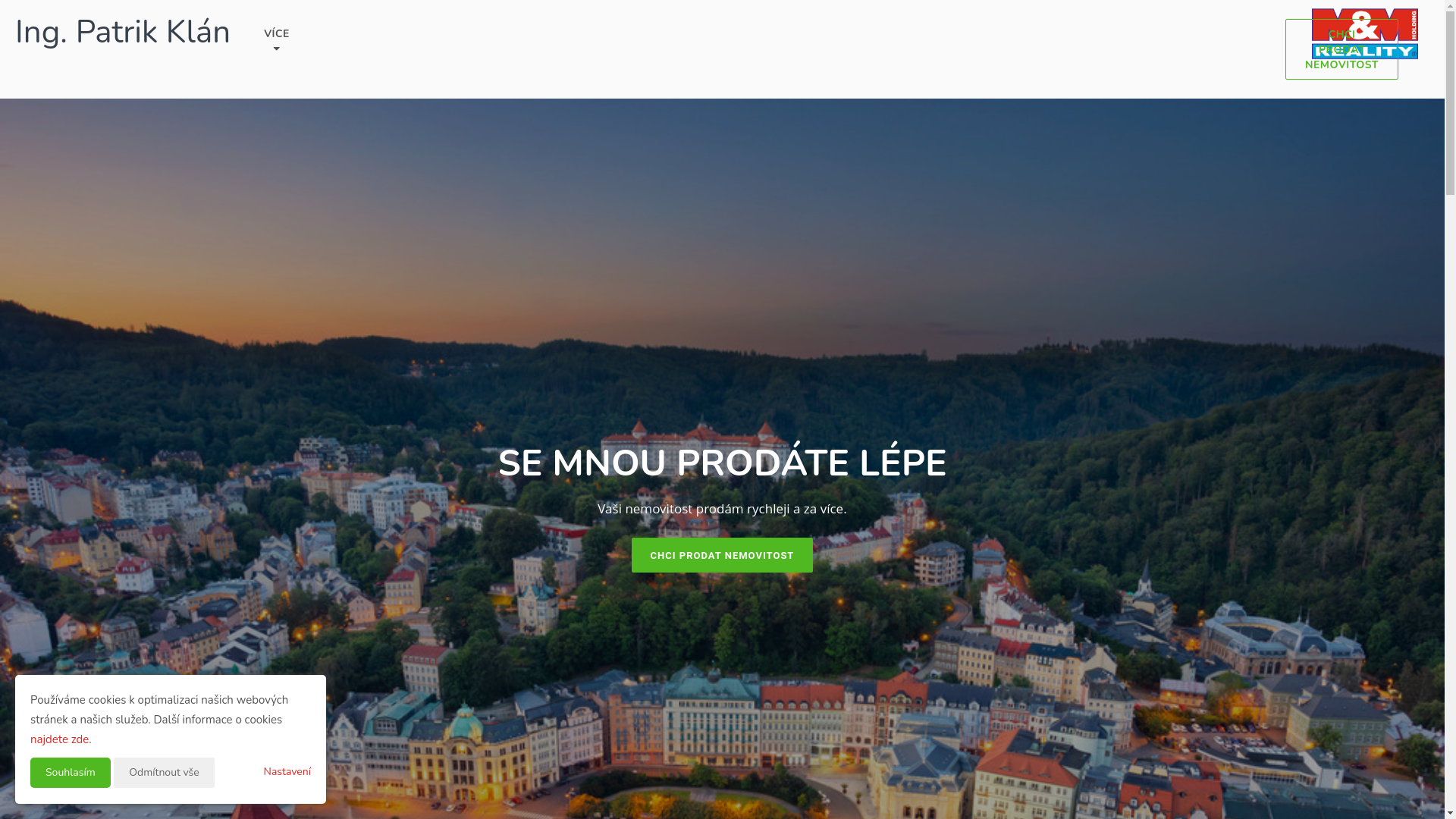website screenshot of https://klanreality.cz/
